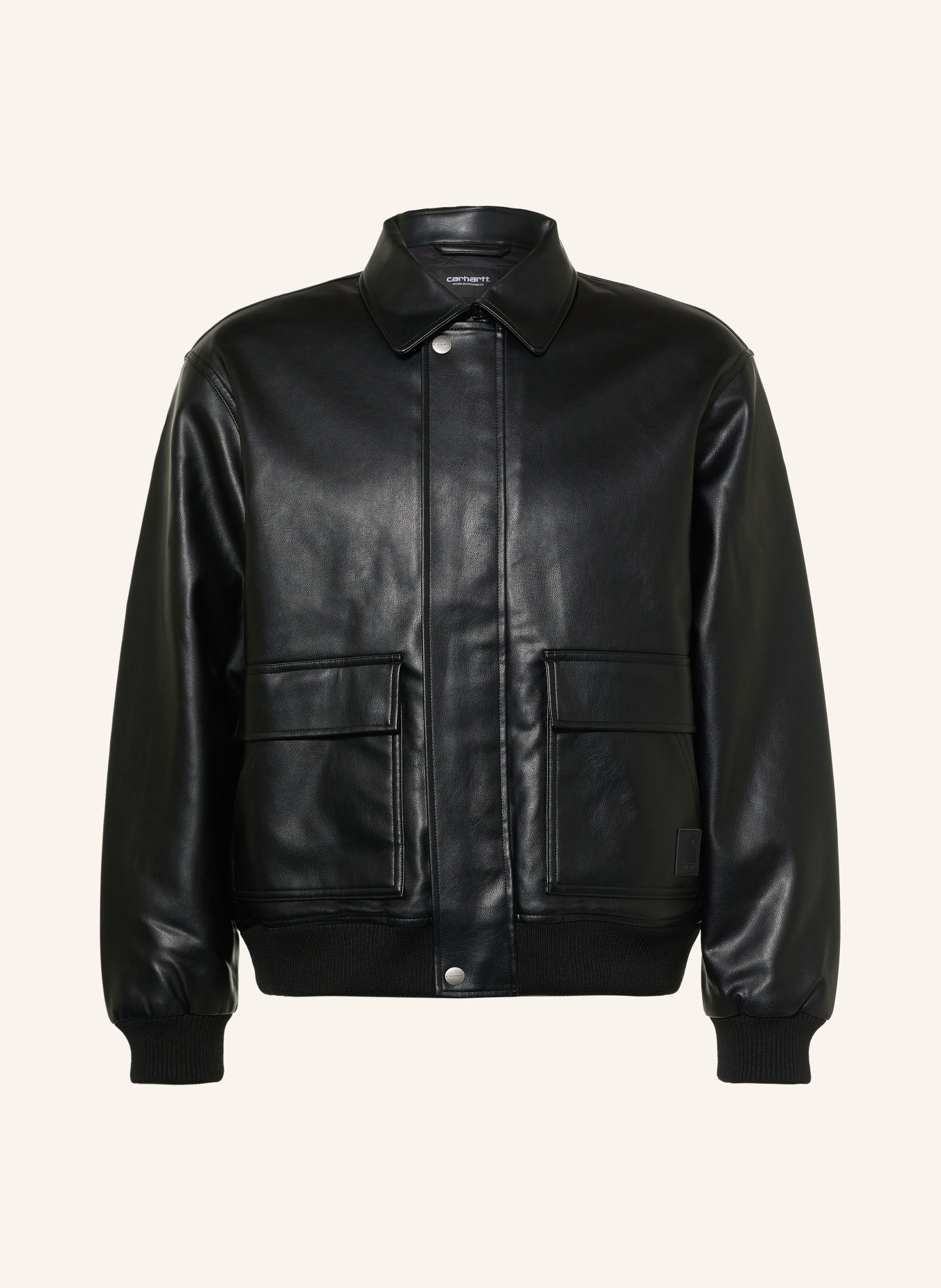 carhartt WIP Jacke ARIZONA in Lederoptik: SCHWARZ