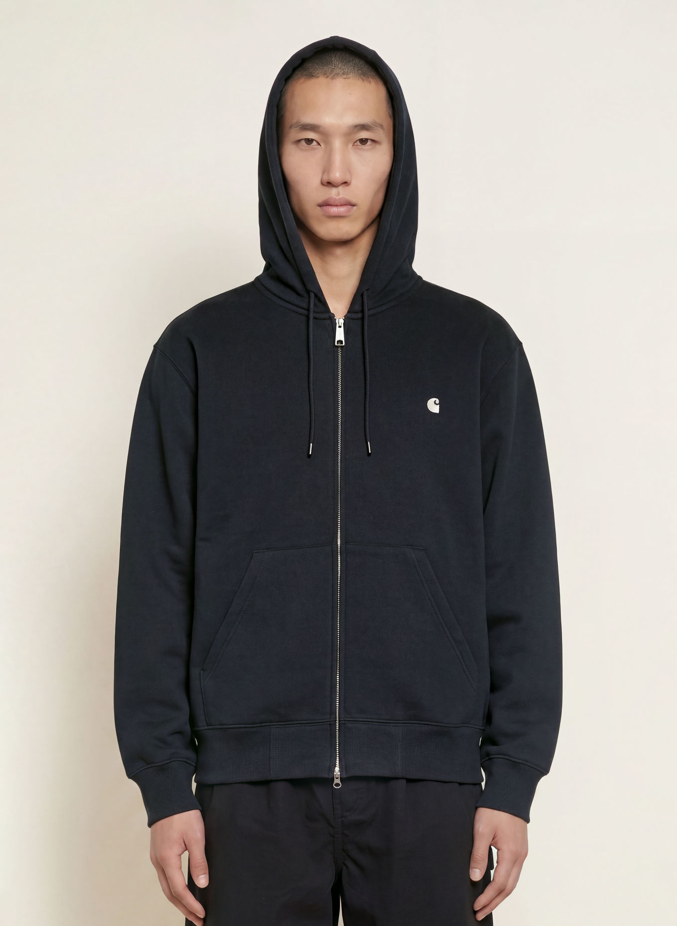 carhartt WIP Sweatvest MACK: DONKERBLAUW
