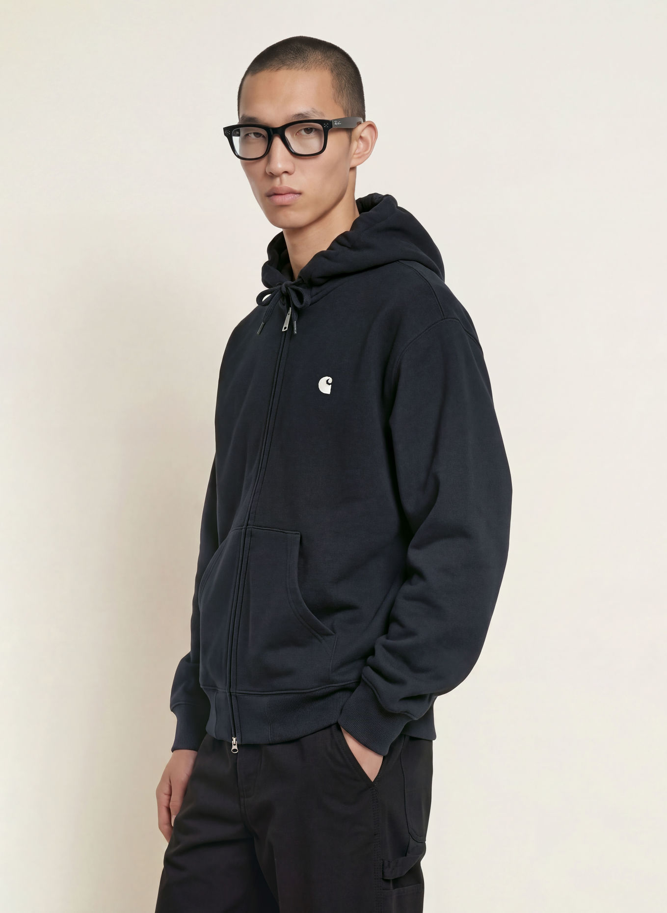 carhartt WIP Sweatvest MACK: DONKERBLAUW