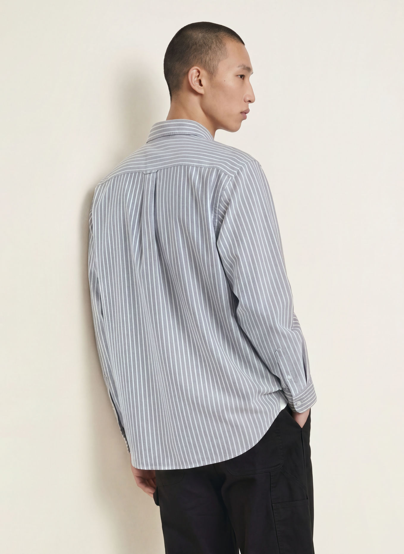 carhartt WIP Overhemd KANAN Loose Fit: GRIJS / WIT