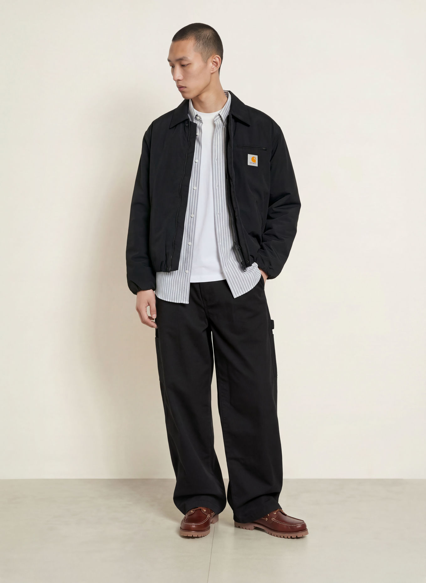 carhartt WIP Pantalon cargo BROCKMAN coupe classique: NOIR