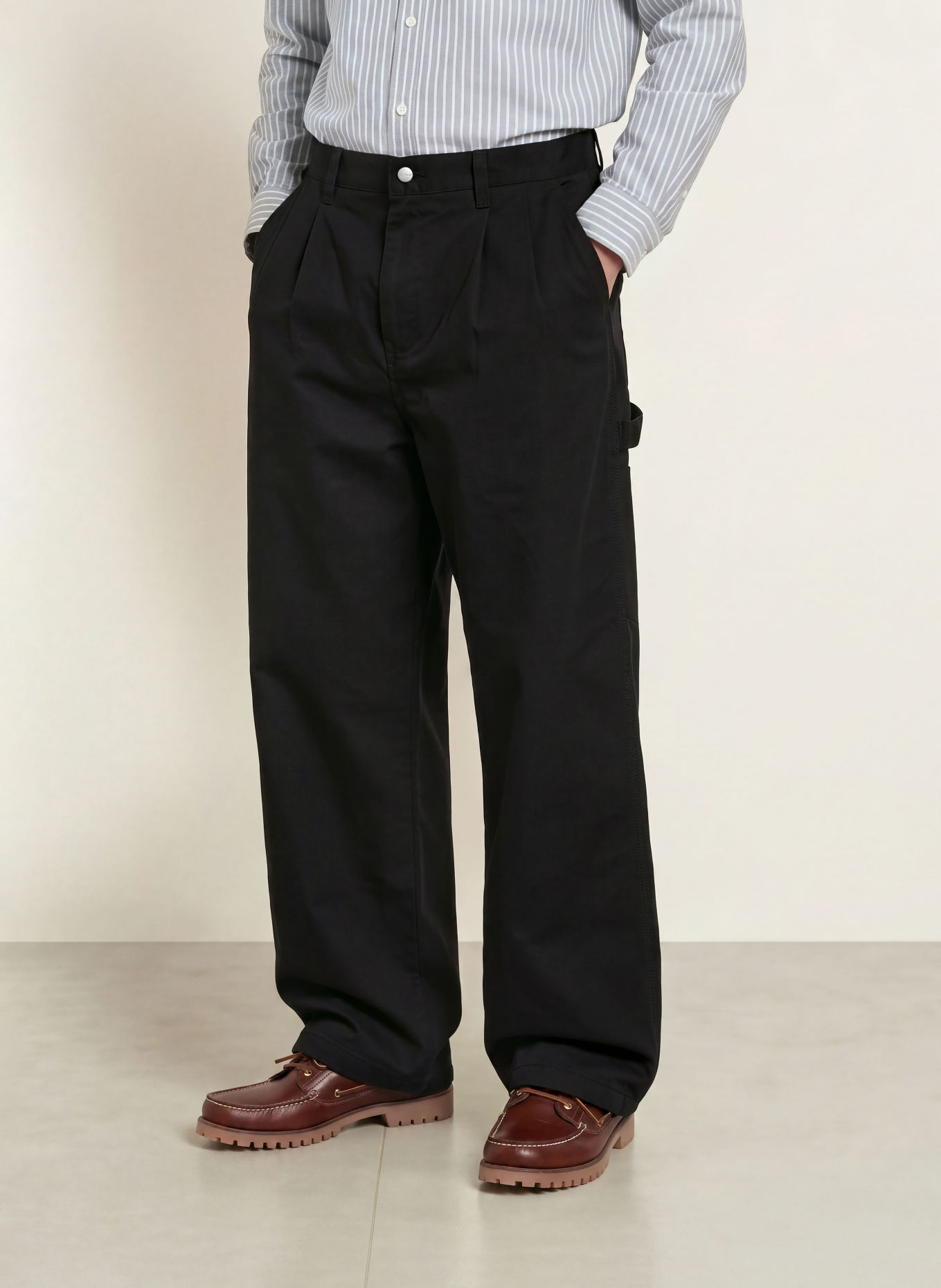 carhartt WIP Pantalon cargo BROCKMAN coupe classique: NOIR