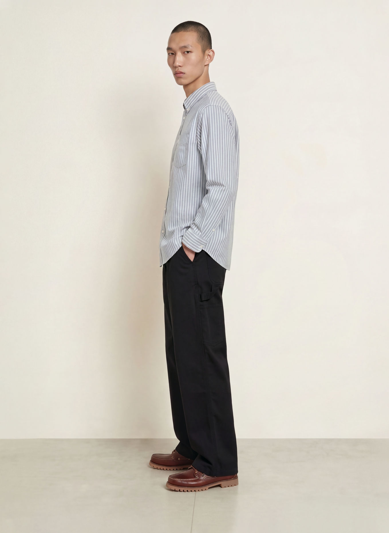 carhartt WIP Pantalon cargo BROCKMAN coupe classique: NOIR