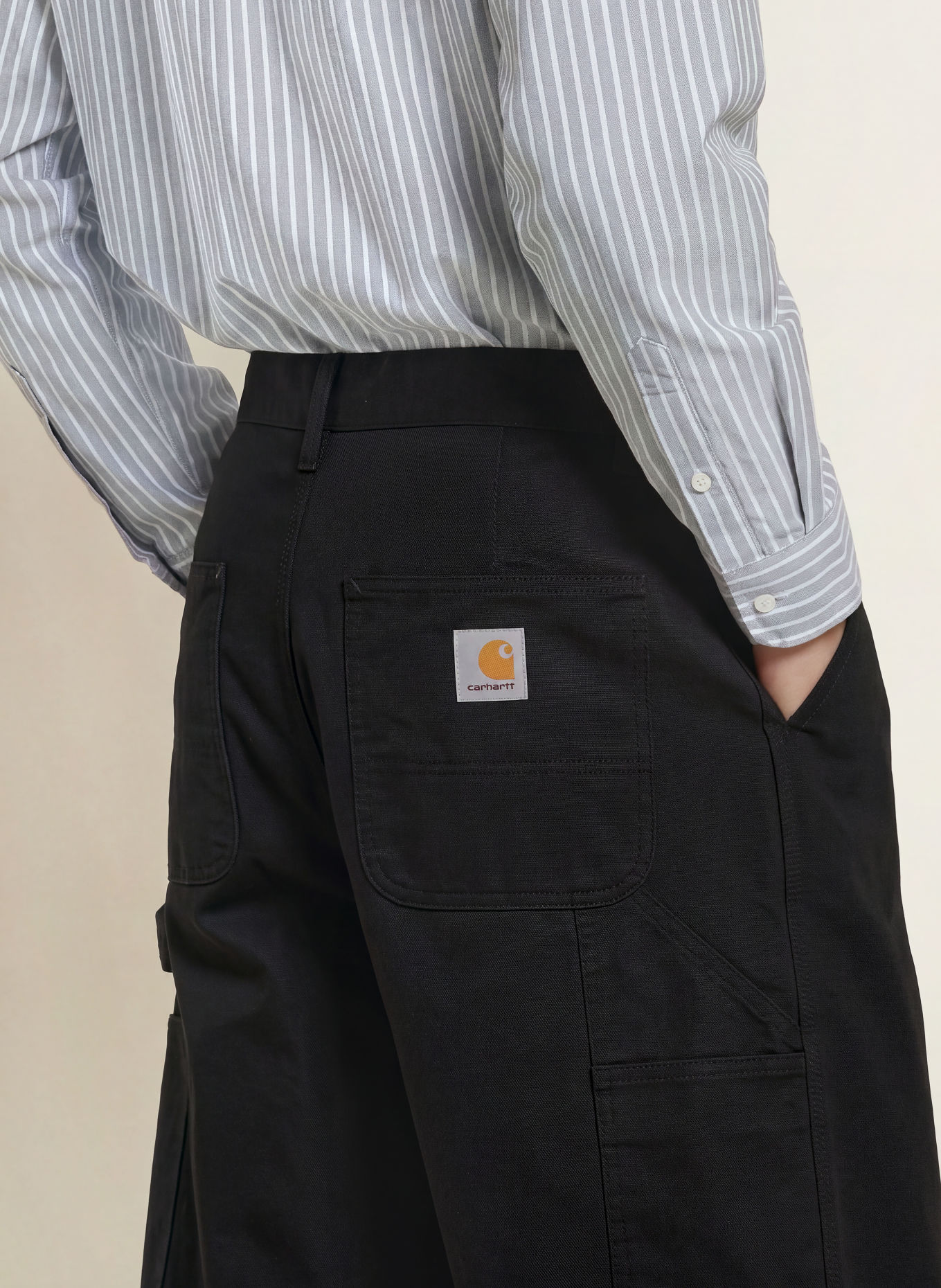 carhartt WIP Pantalon cargo BROCKMAN coupe classique: NOIR