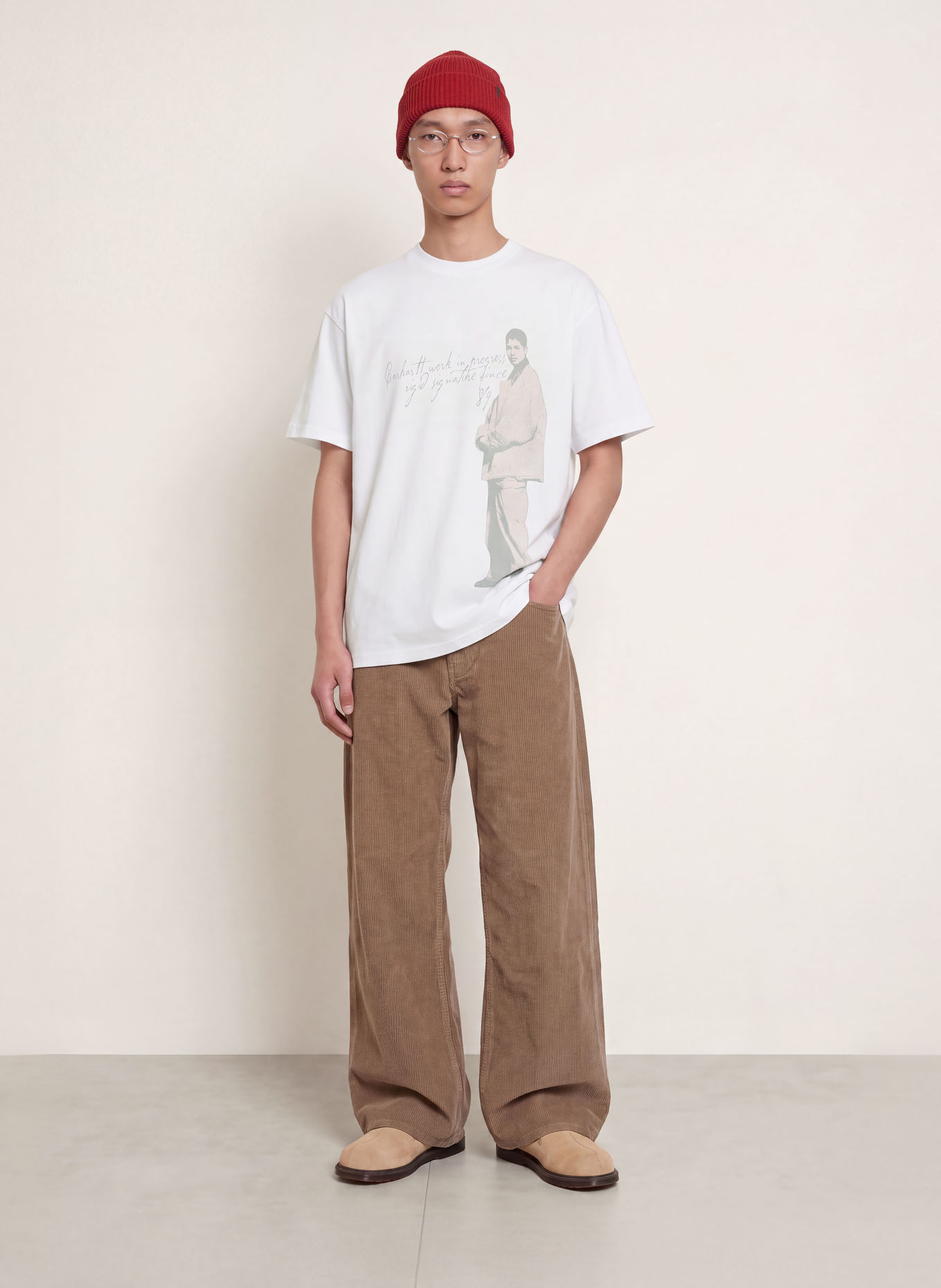 carhartt WIP T-shirt: VIT / LJUSBRUN / BEIGE