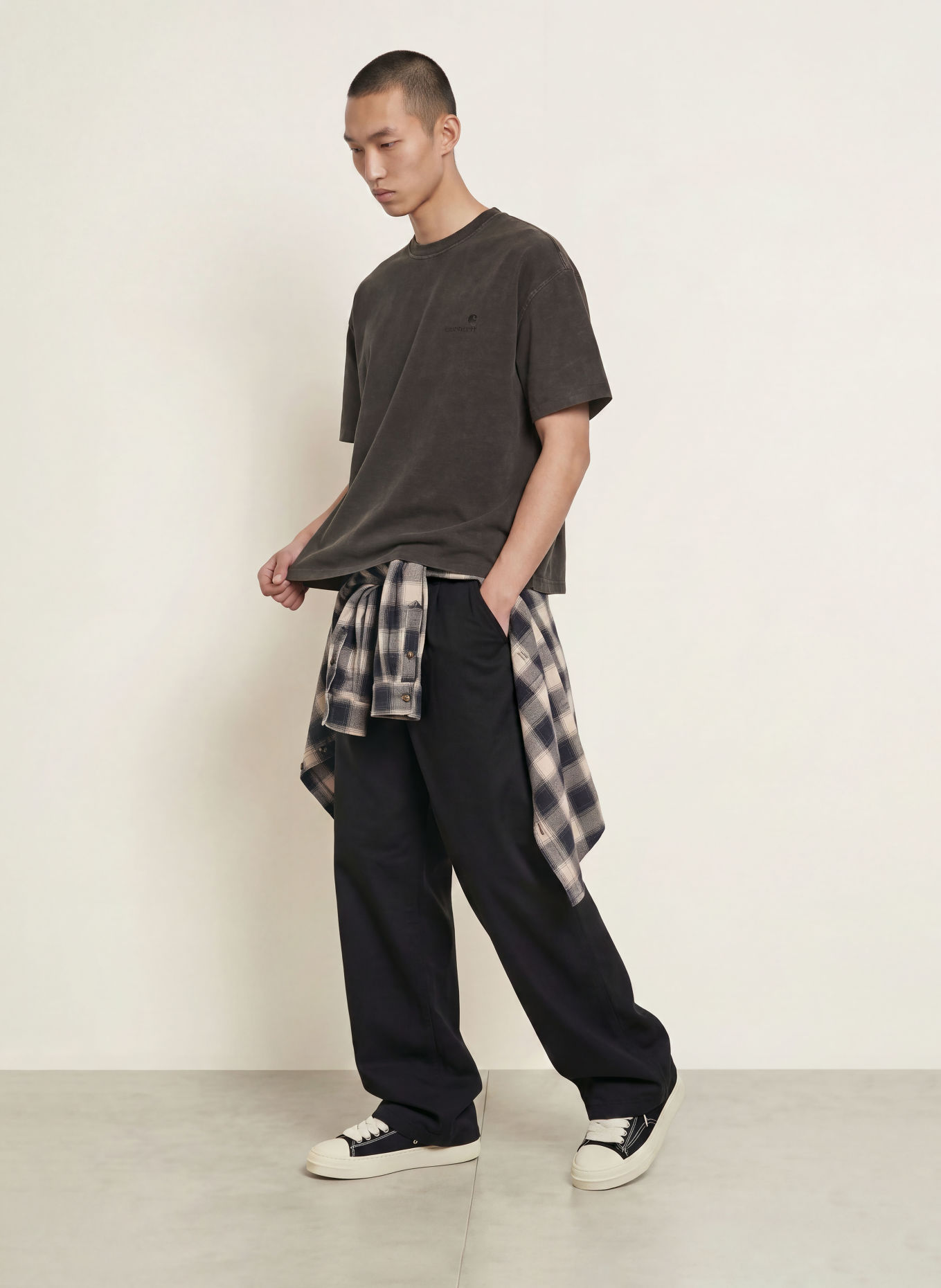 carhartt WIP LAMBERT T-shirt: BLACK