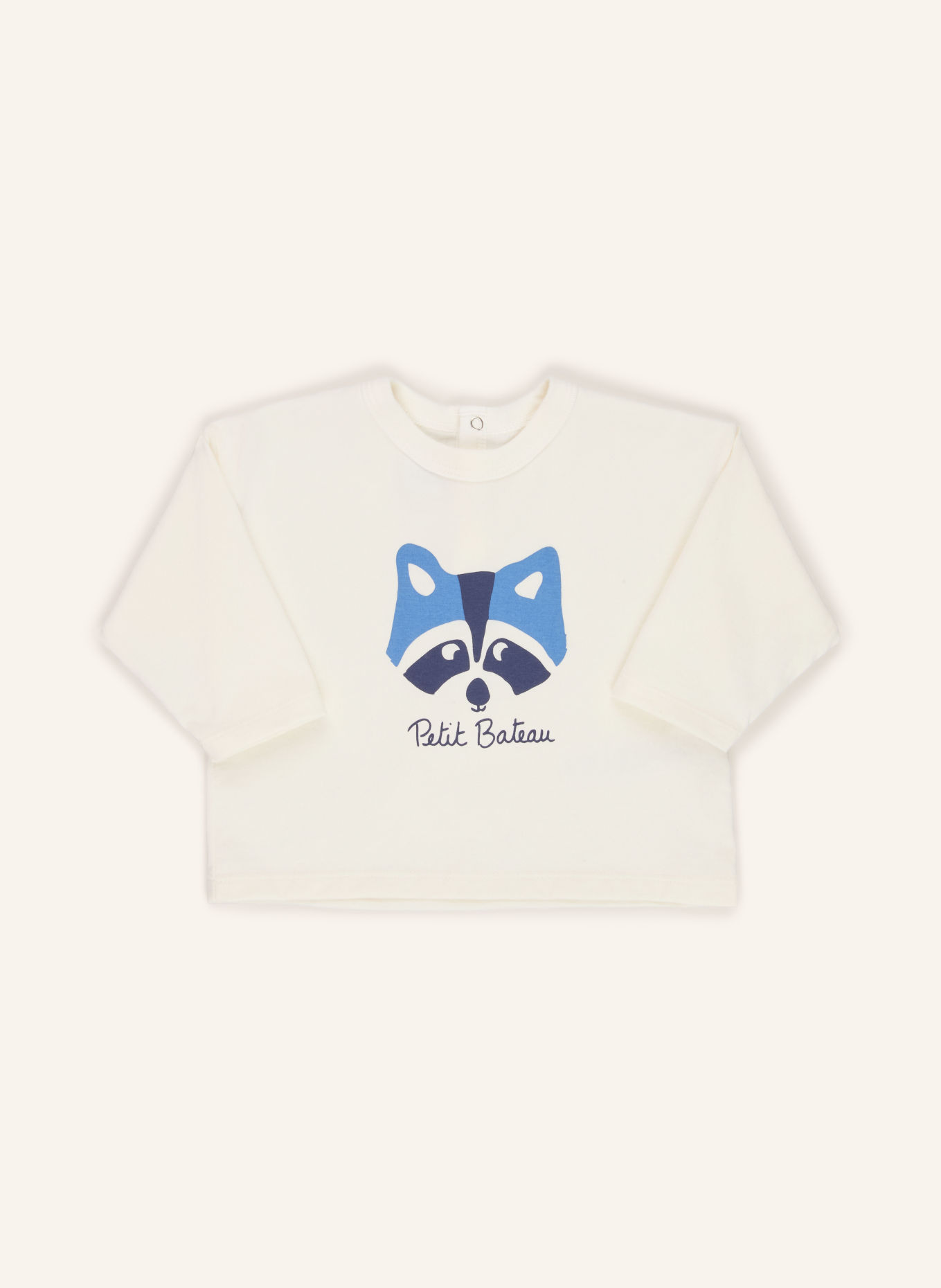 PETIT BATEAU Haut à manches longues: ÉCRU / BLEU CLAIR / BLEU FONCÉ