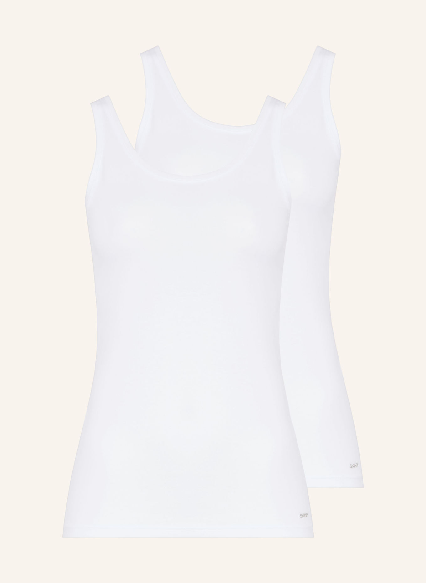 Skiny 2-pak toppe ADVANTAGE COTTON STRETCH: HVID