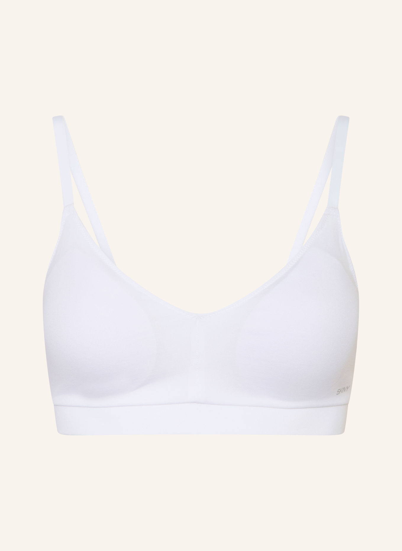 Skiny Cotton Stretch Bralette: WHITE