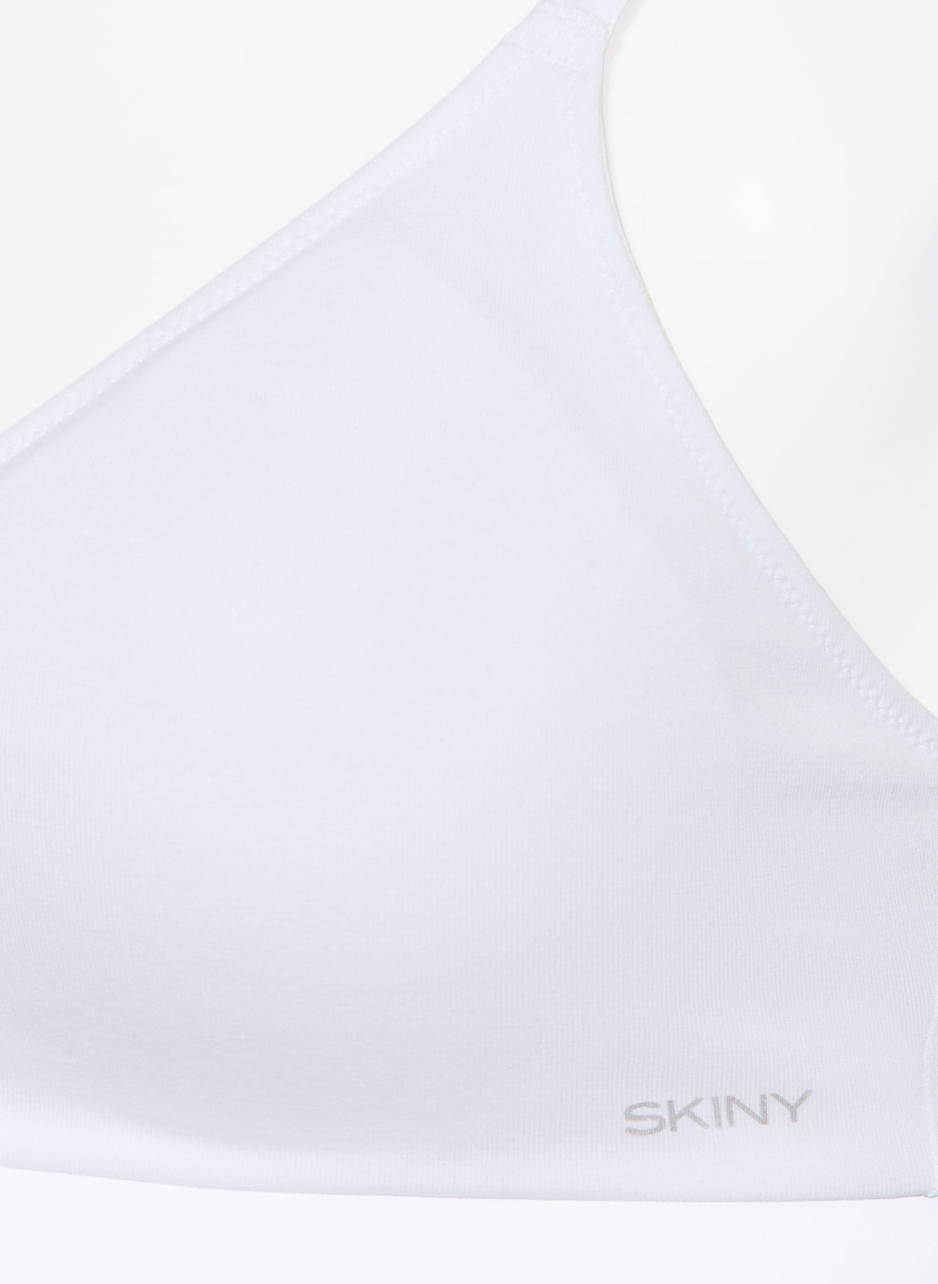Skiny Cotton Stretch Bralette: WHITE