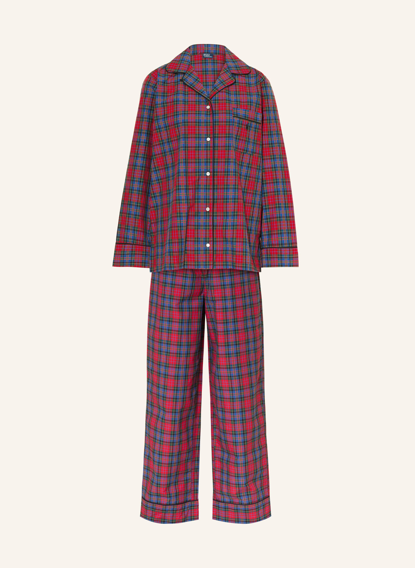 POLO RALPH LAUREN Pyjama MADISON: ROOD / GROEN / BLAUW