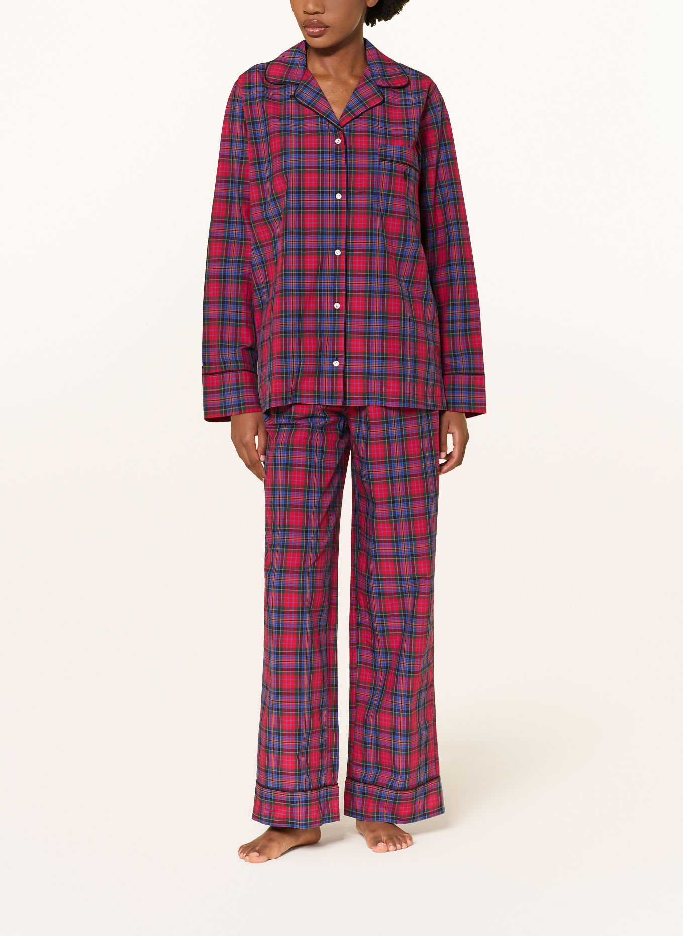 POLO RALPH LAUREN Pyjama MADISON: ROOD / GROEN / BLAUW