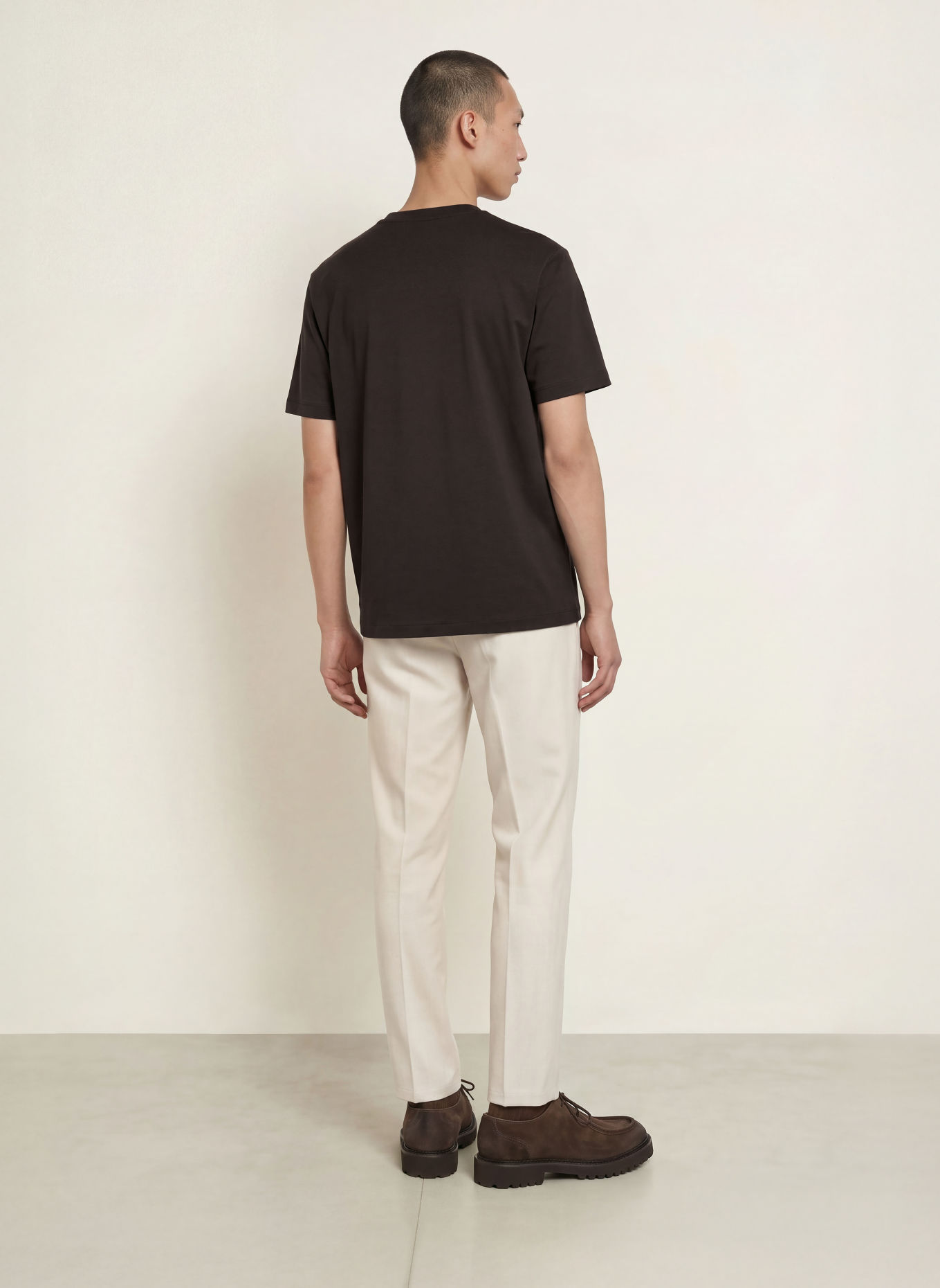 PROFUOMO T-shirt: MARRON FONCÉ