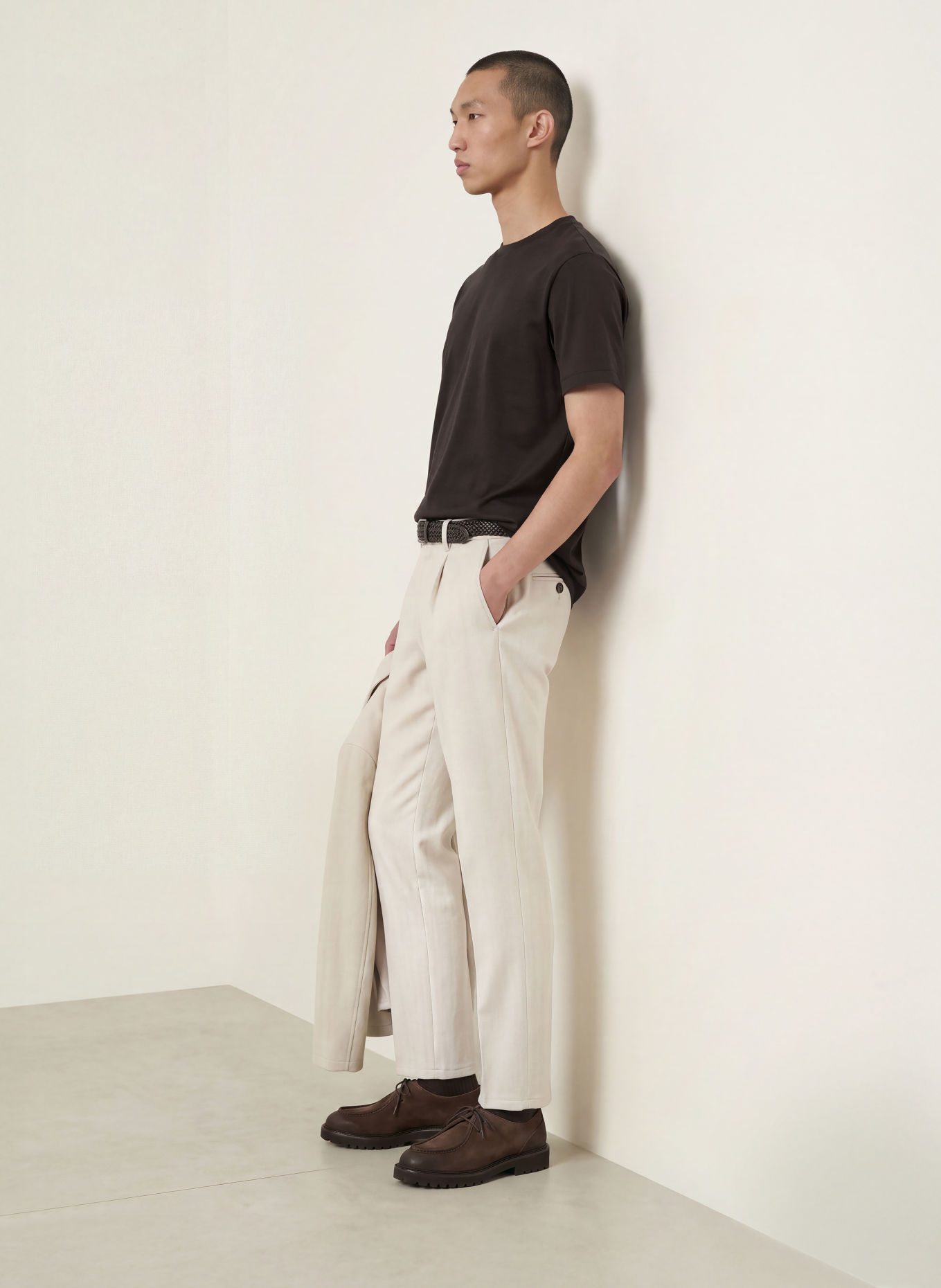 PROFUOMO T-shirt: MARRON FONCÉ
