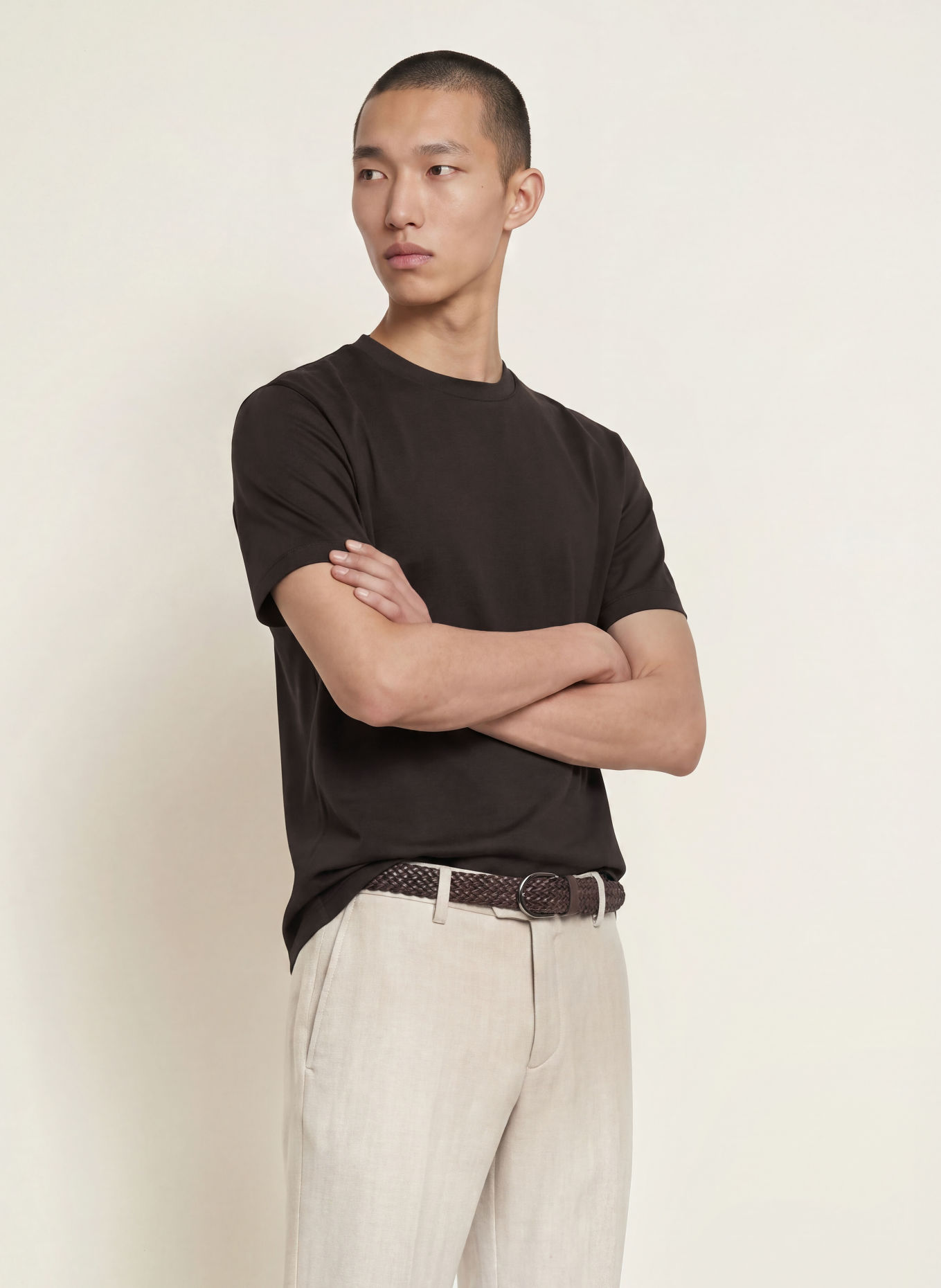 PROFUOMO T-shirt: MARRON FONCÉ