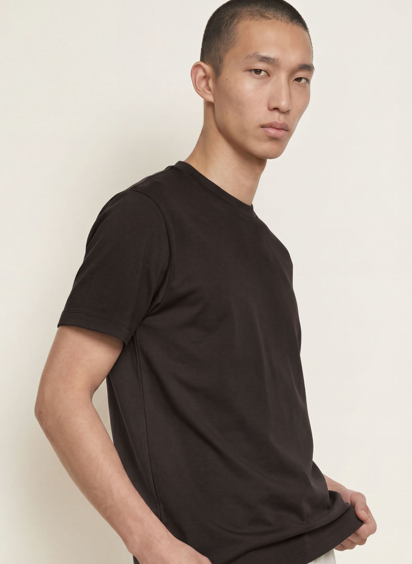 PROFUOMO T-shirt: MARRON FONCÉ