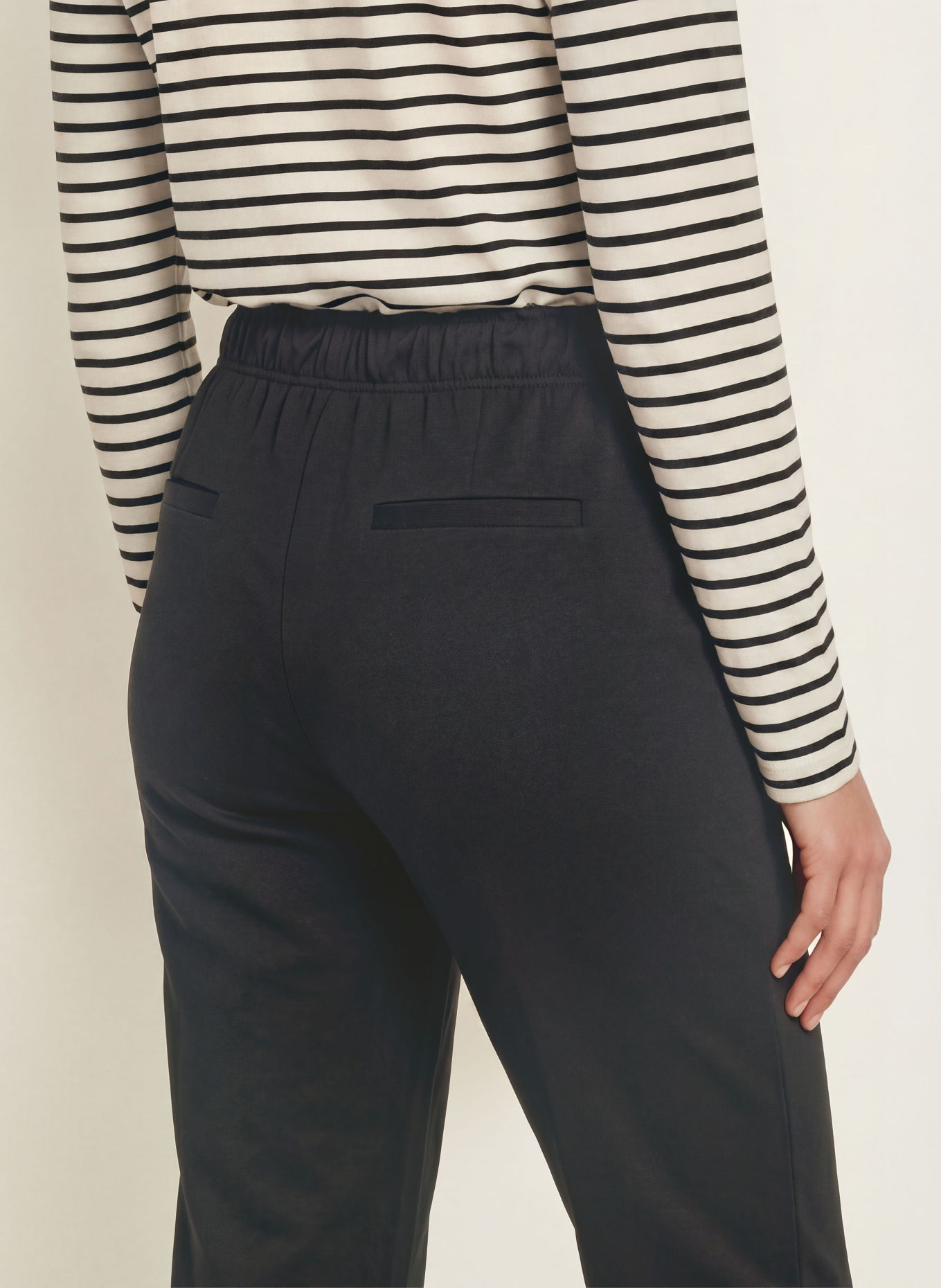 Juvia Flanellhose RITA im Jogging-Stil: SCHWARZ