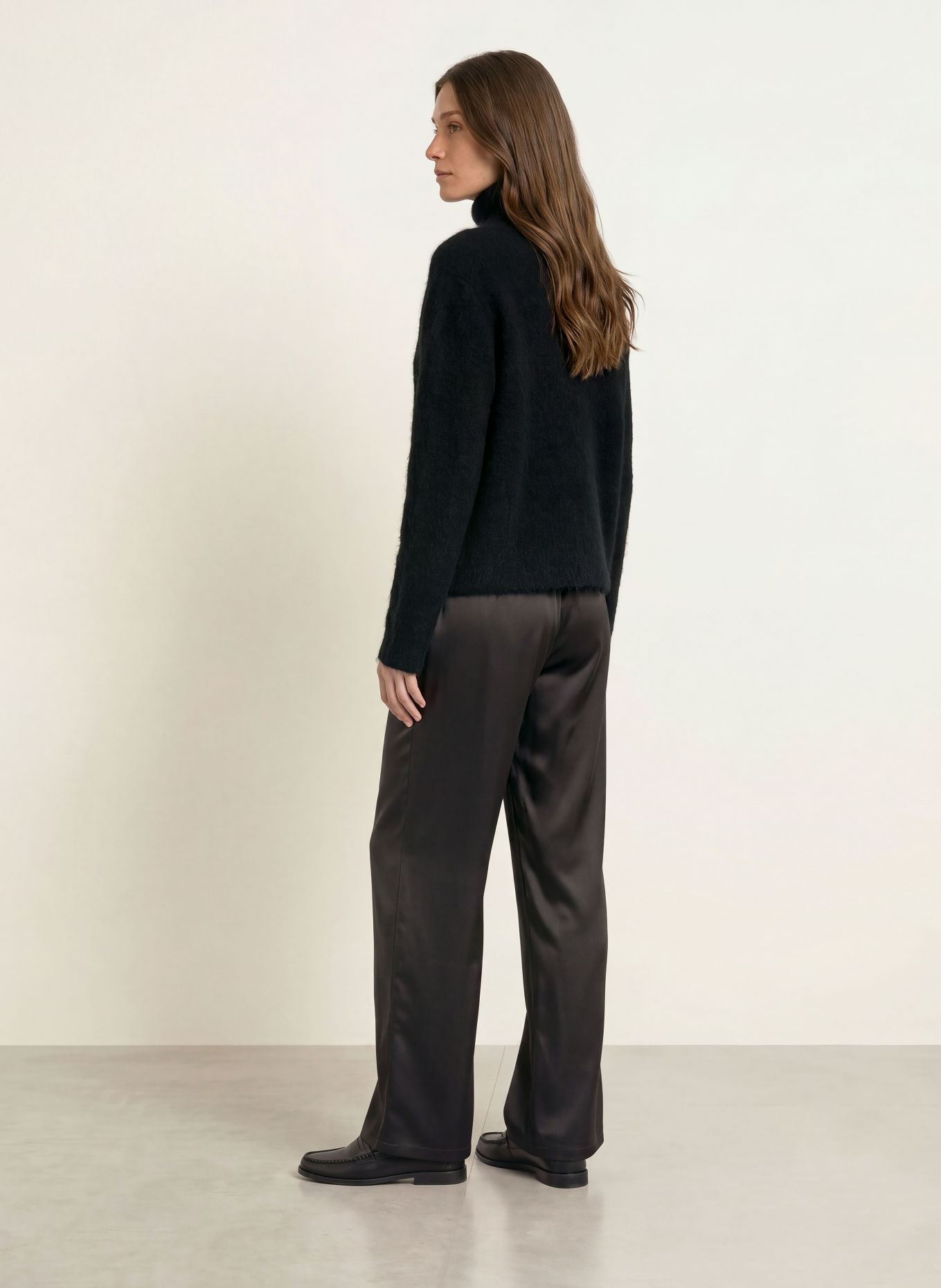 Juvia Rollkragenpullover SUZAN mit Alpaka: SCHWARZ
