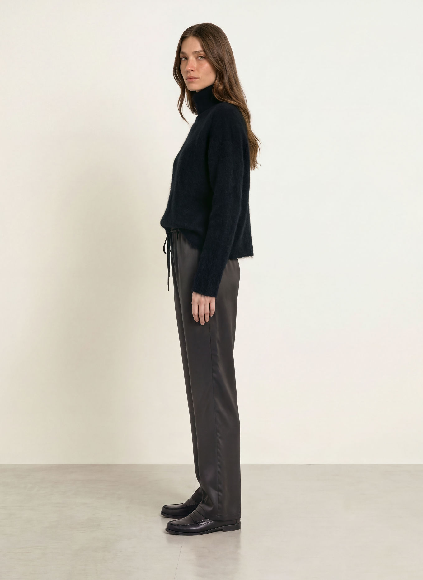 Juvia Rollkragenpullover SUZAN mit Alpaka: SCHWARZ