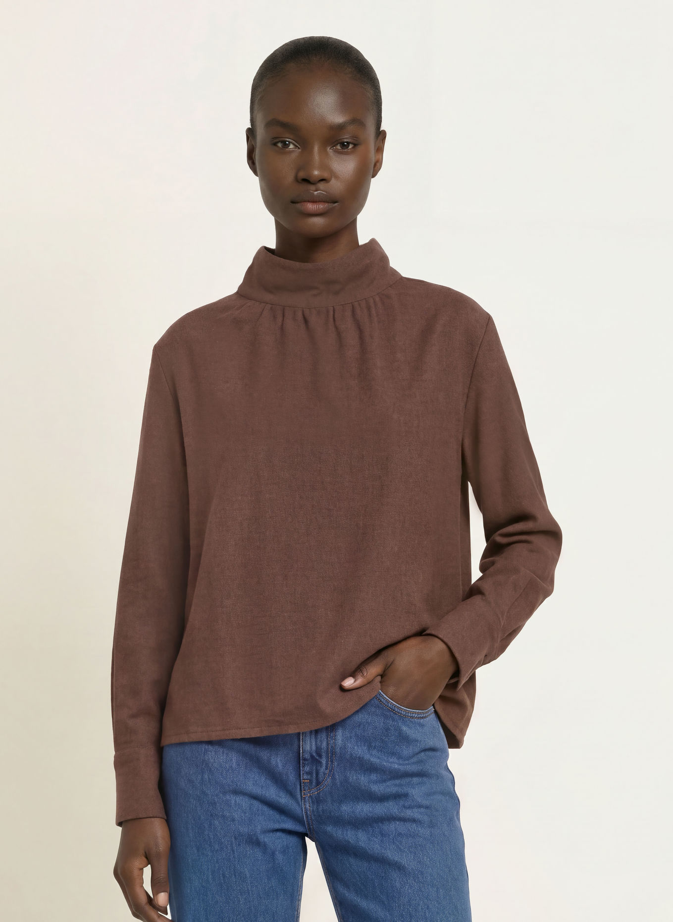 lilienfels Shirt blouse: BROWN