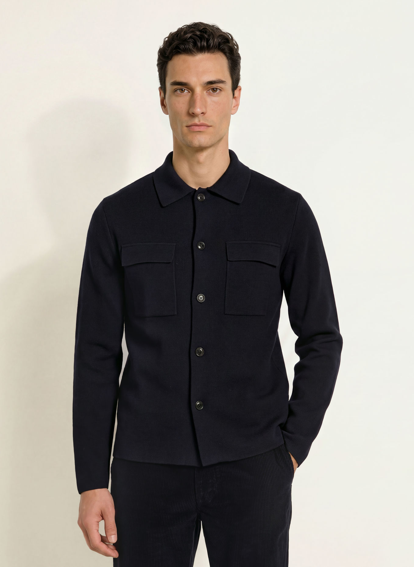 MAERZ MUENCHEN Gilet: BLEU FONCÉ