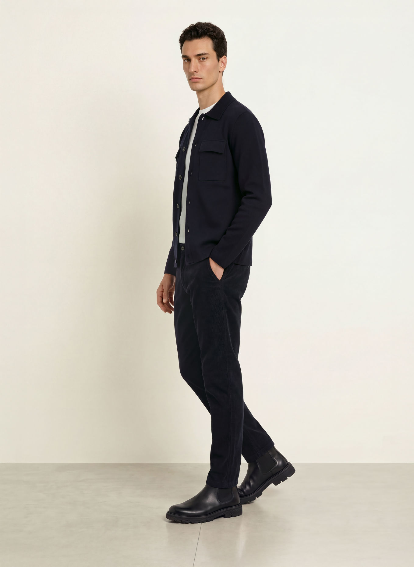 MAERZ MUENCHEN Gilet: BLEU FONCÉ