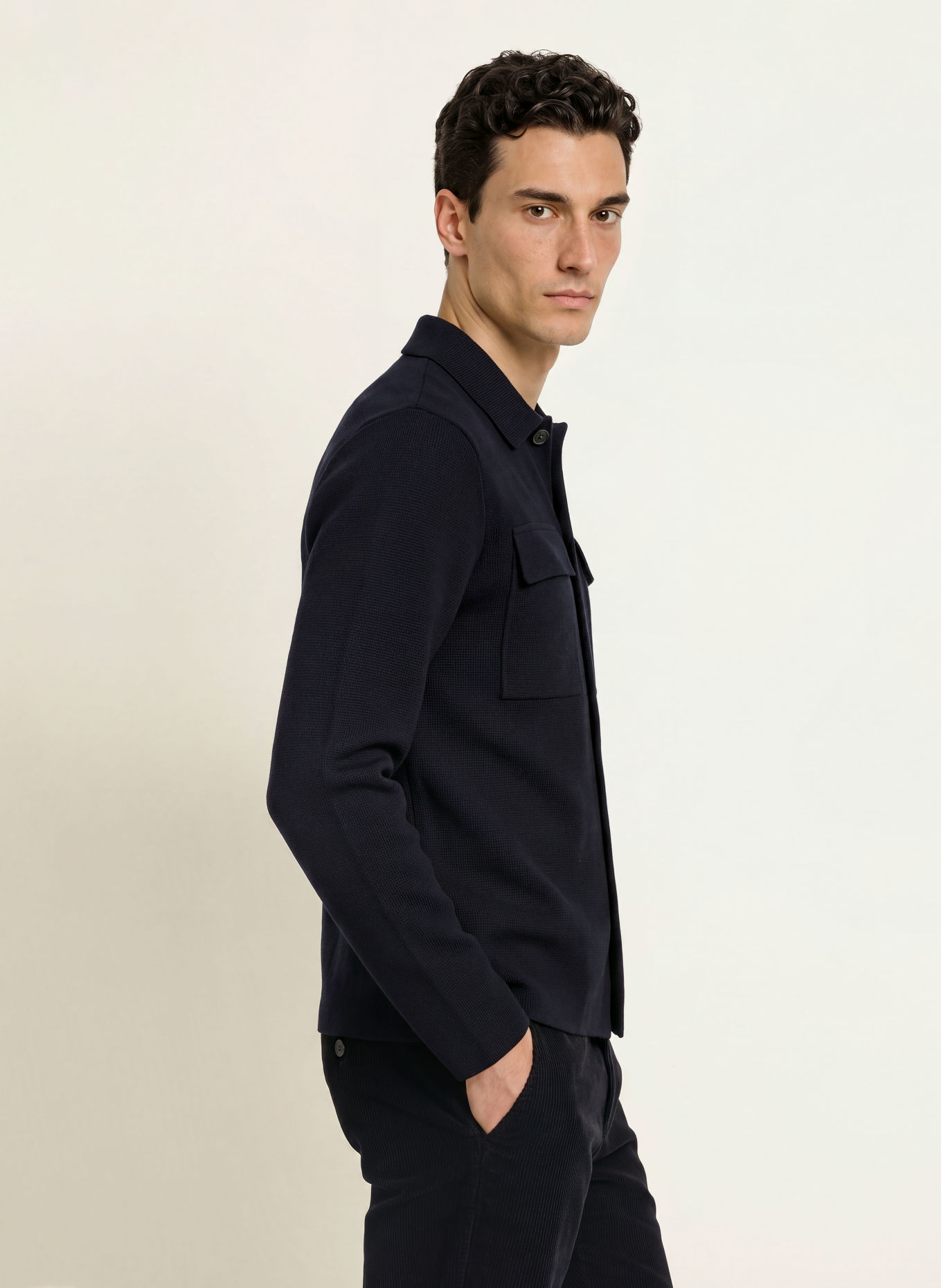 MAERZ MUENCHEN Gilet: BLEU FONCÉ