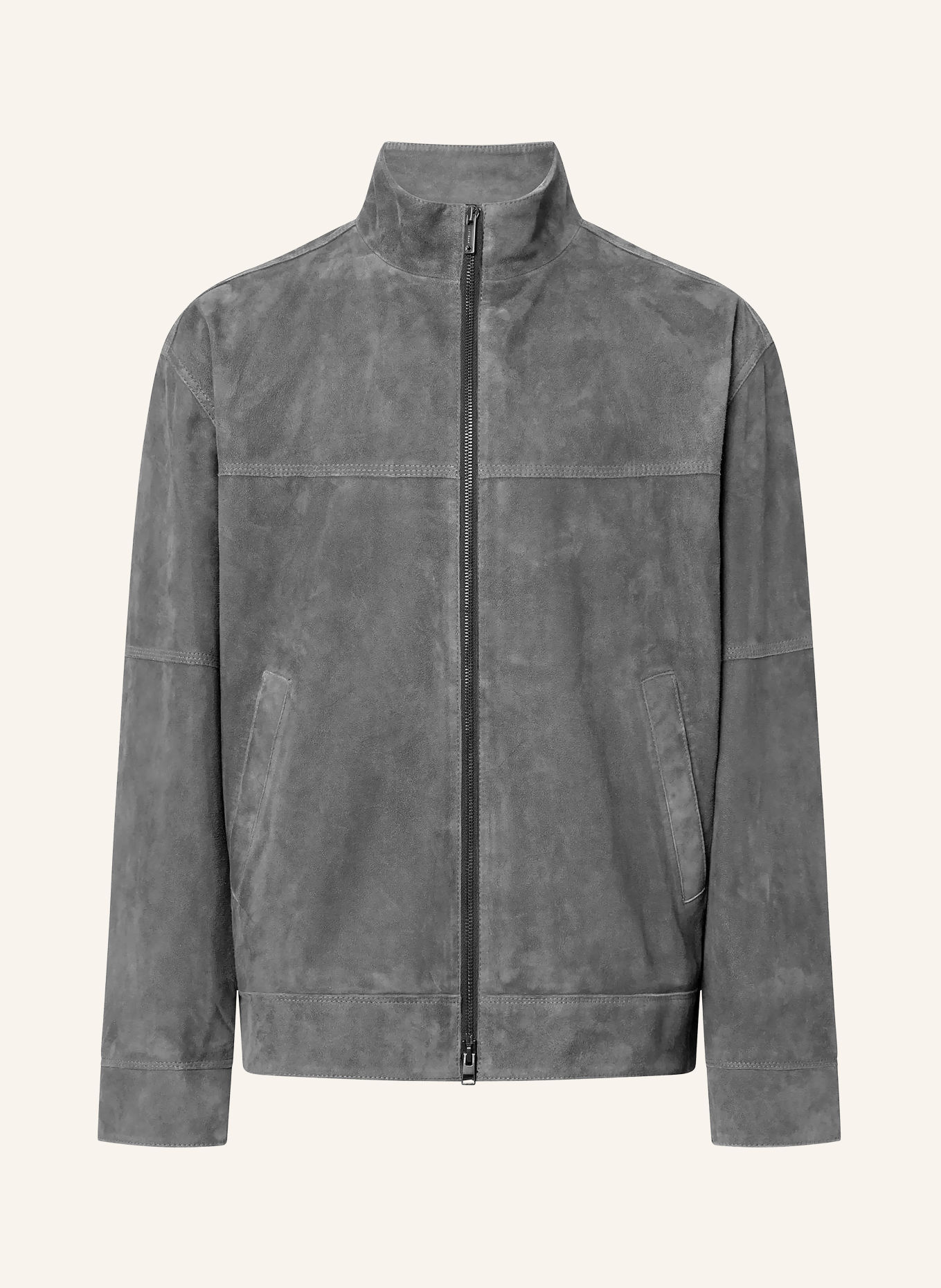 STRELLSON AUSTIN Leather jacket: GRAY