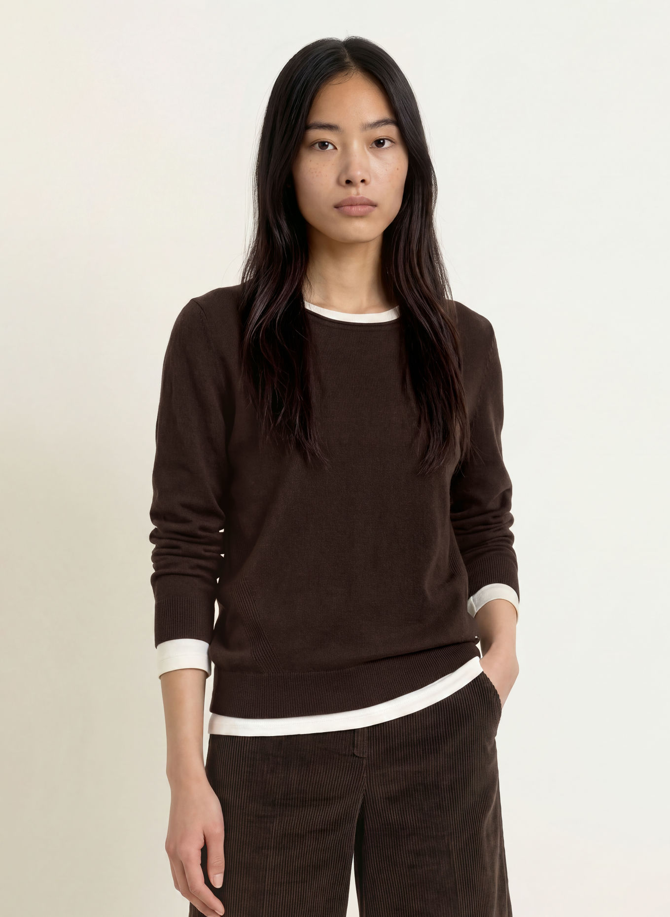 BRAX LISA Sweater: DARK BROWN