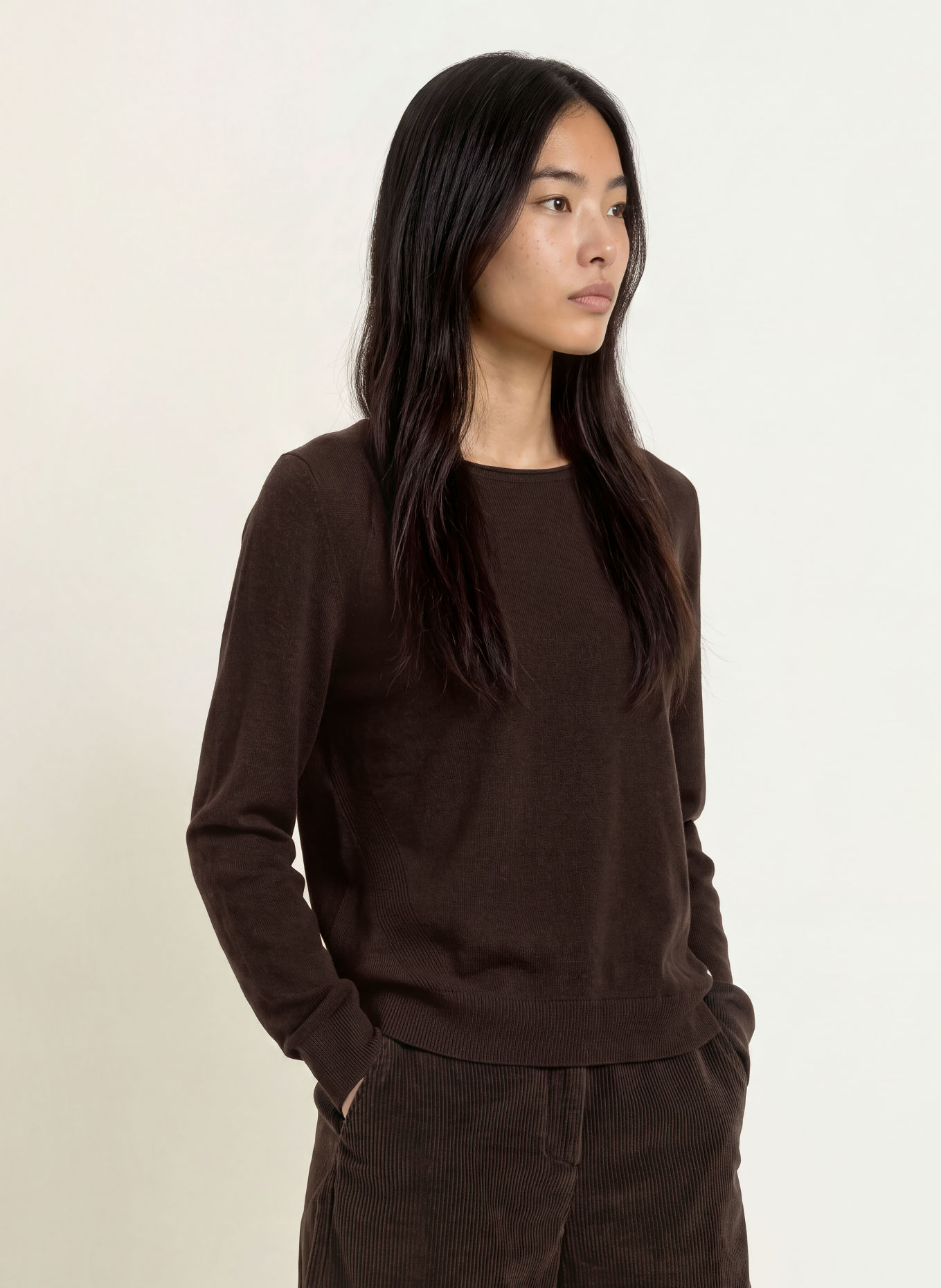 BRAX LISA Sweater: DARK BROWN