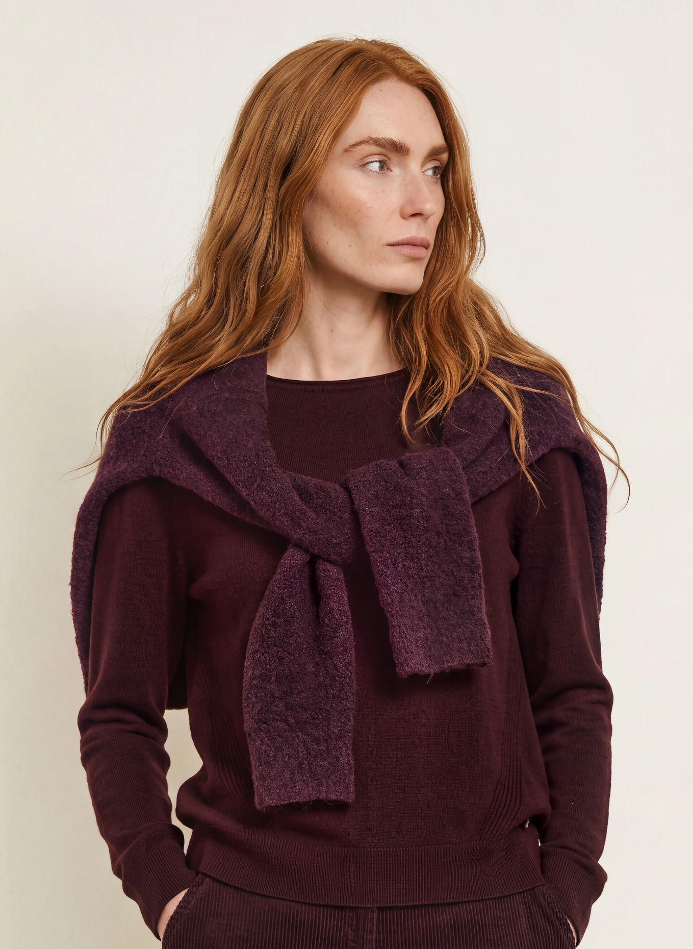 BRAX Sweter LISA: FIOLETOWY