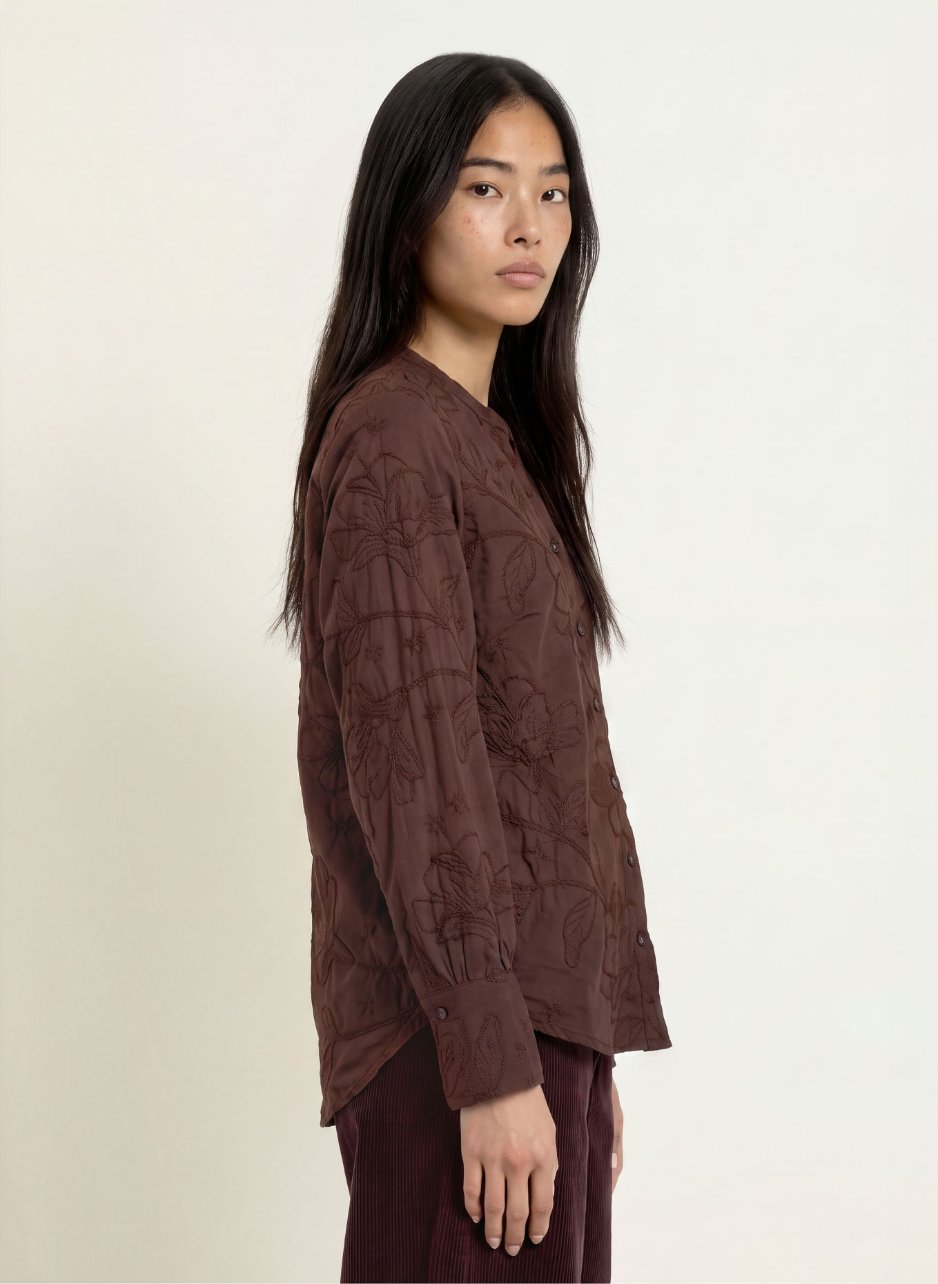 BRAX Bluse VELIA: DUNKELBRAUN
