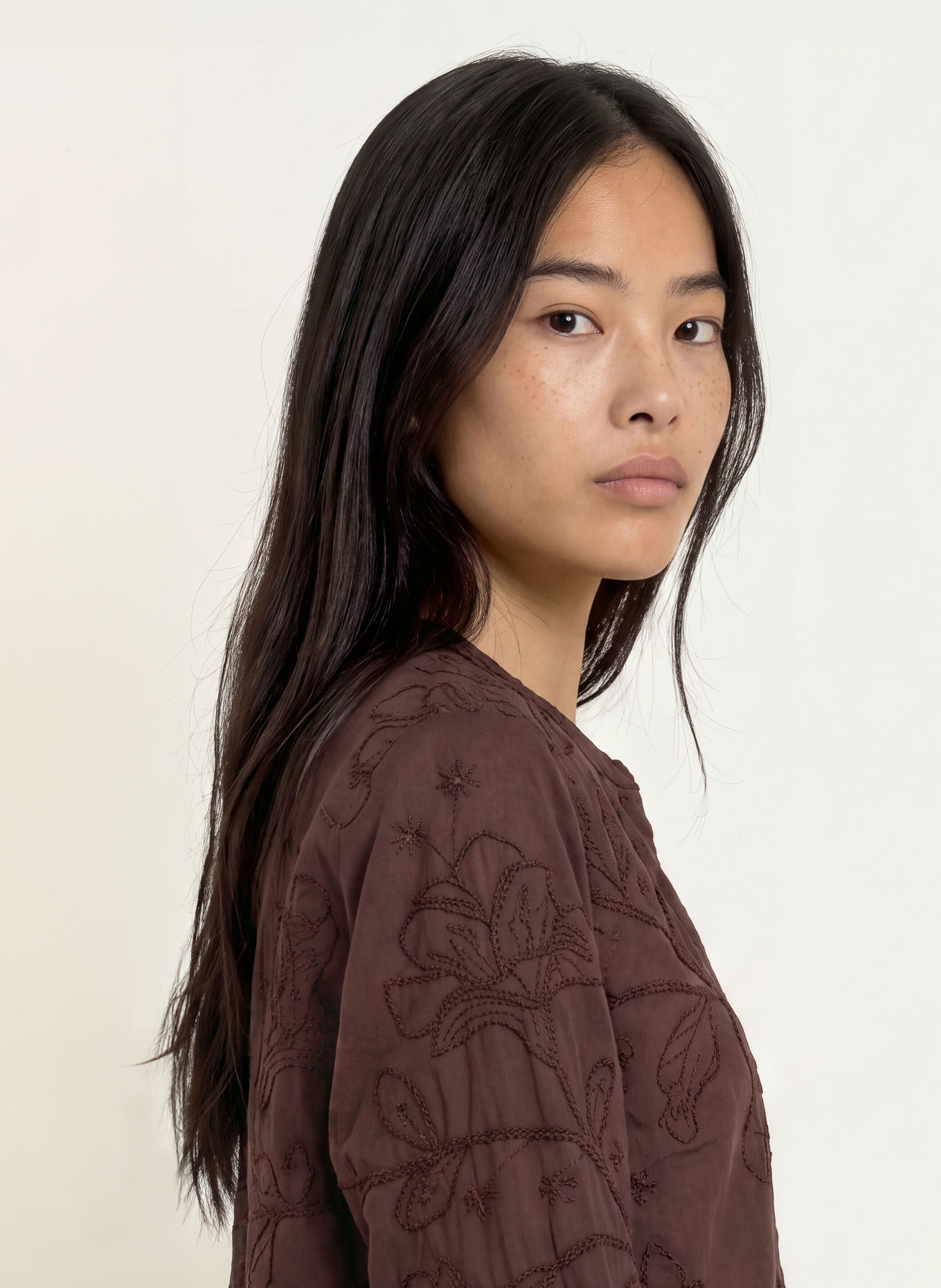 BRAX Bluse VELIA: DUNKELBRAUN