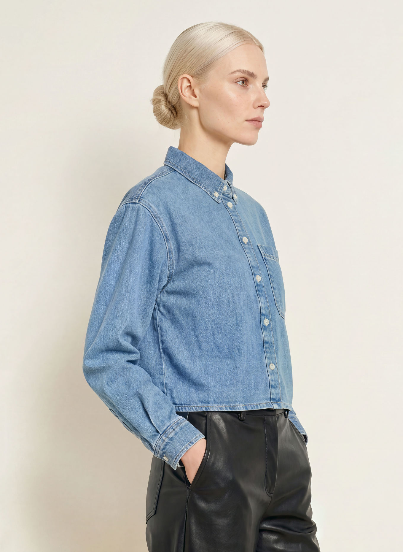 darling harbour Chemise en jean: MID BLUE