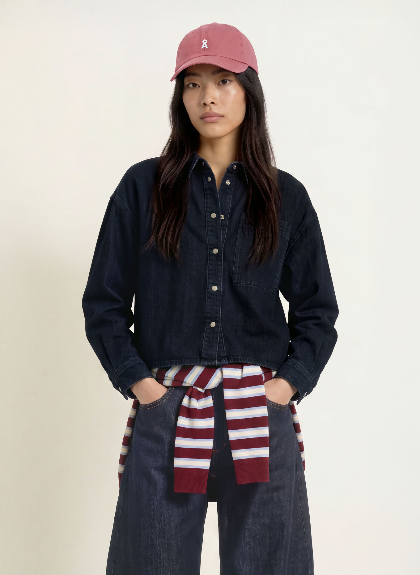 ARMEDANGELS NALAANI Denim blouse: DARK BLUE