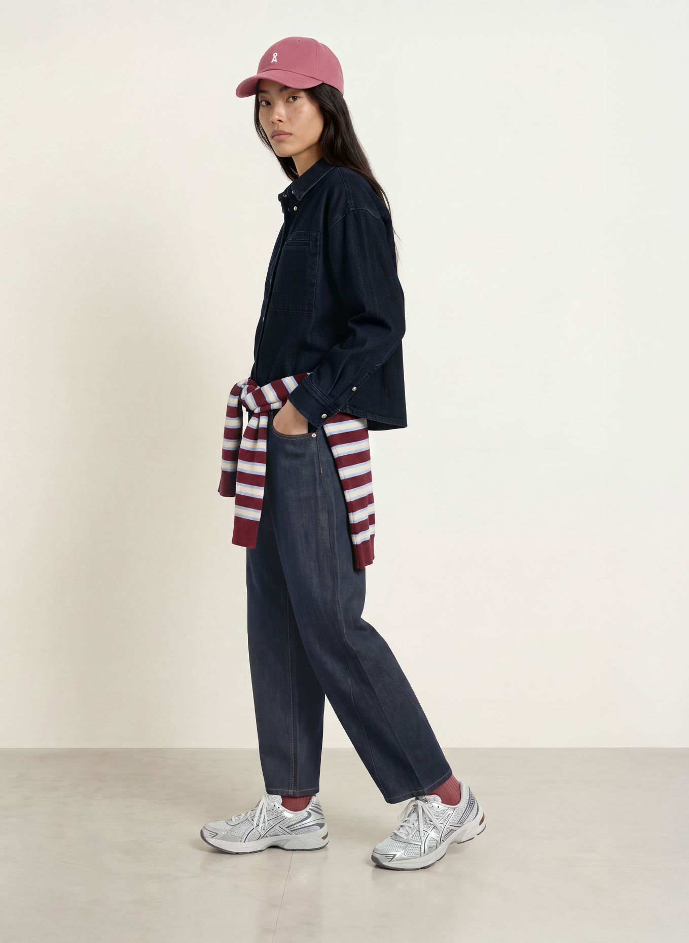 ARMEDANGELS NALAANI Denim blouse: DARK BLUE