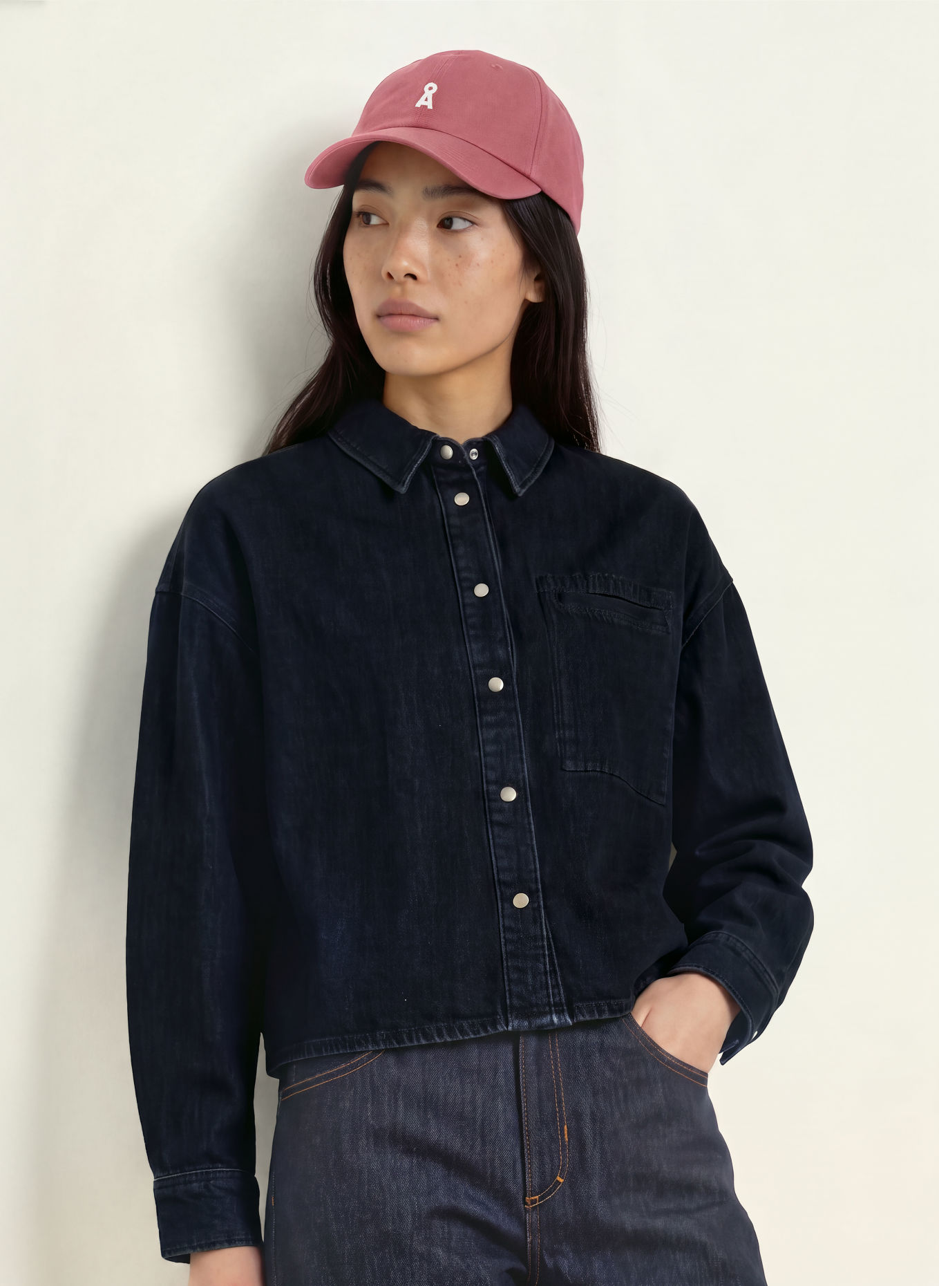 ARMEDANGELS NALAANI Denim blouse: DARK BLUE