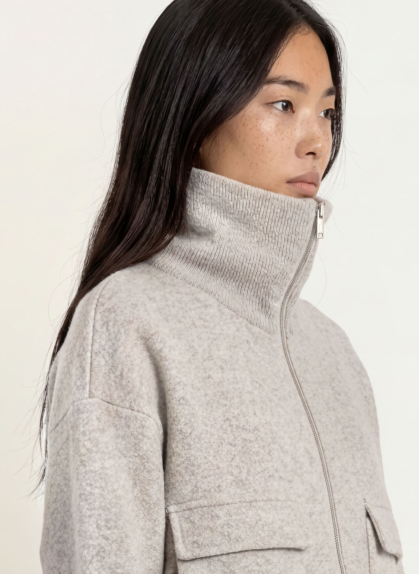 ARMEDANGELS Gebreid vest: LICHTGRIJS