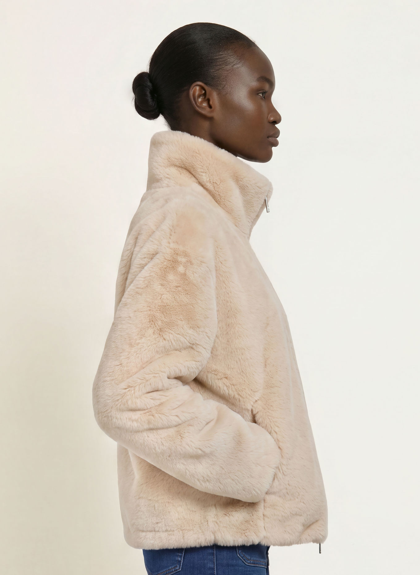 APPARIS Veste en fausse fourrure BROOKS: ÉCRU