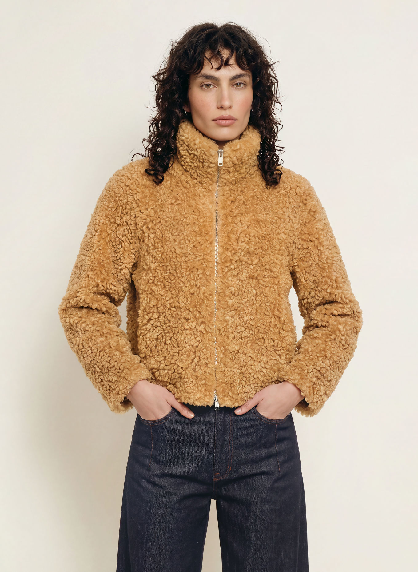 APPARIS Teddyfell-Jacke BROOKS: CAMEL