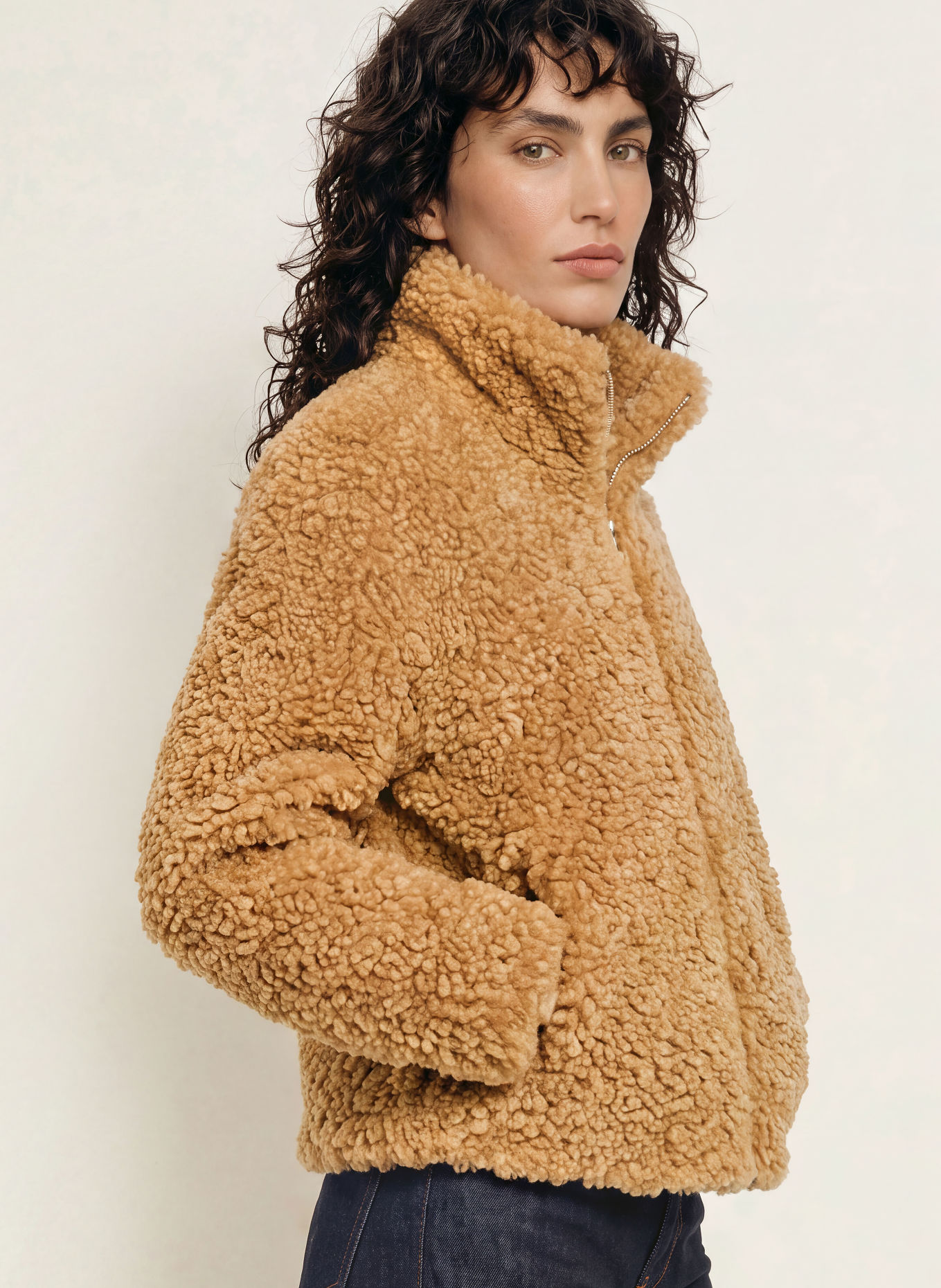 APPARIS Teddyfell-Jacke BROOKS: CAMEL