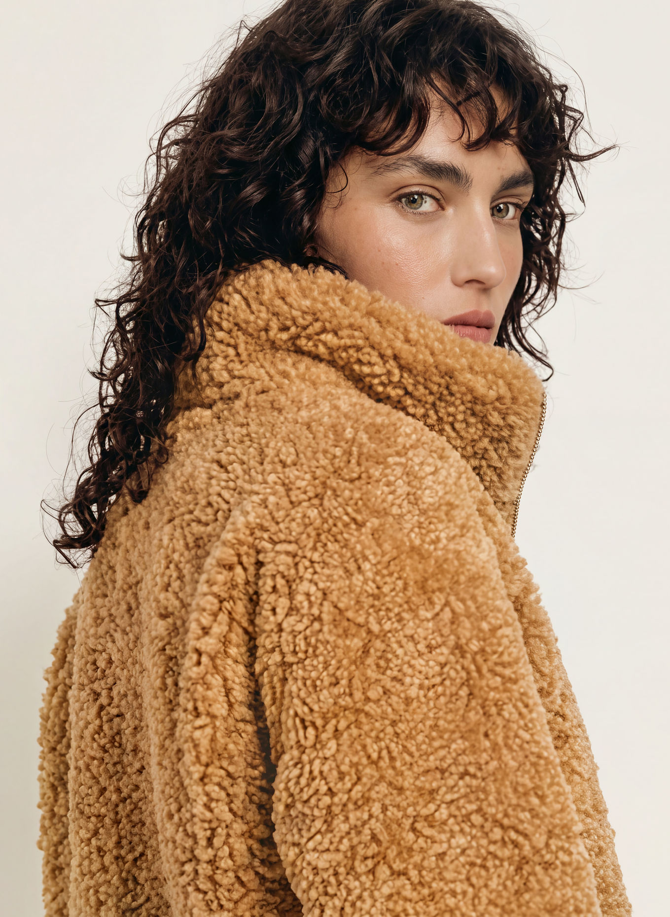 APPARIS Teddyfell-Jacke BROOKS: CAMEL