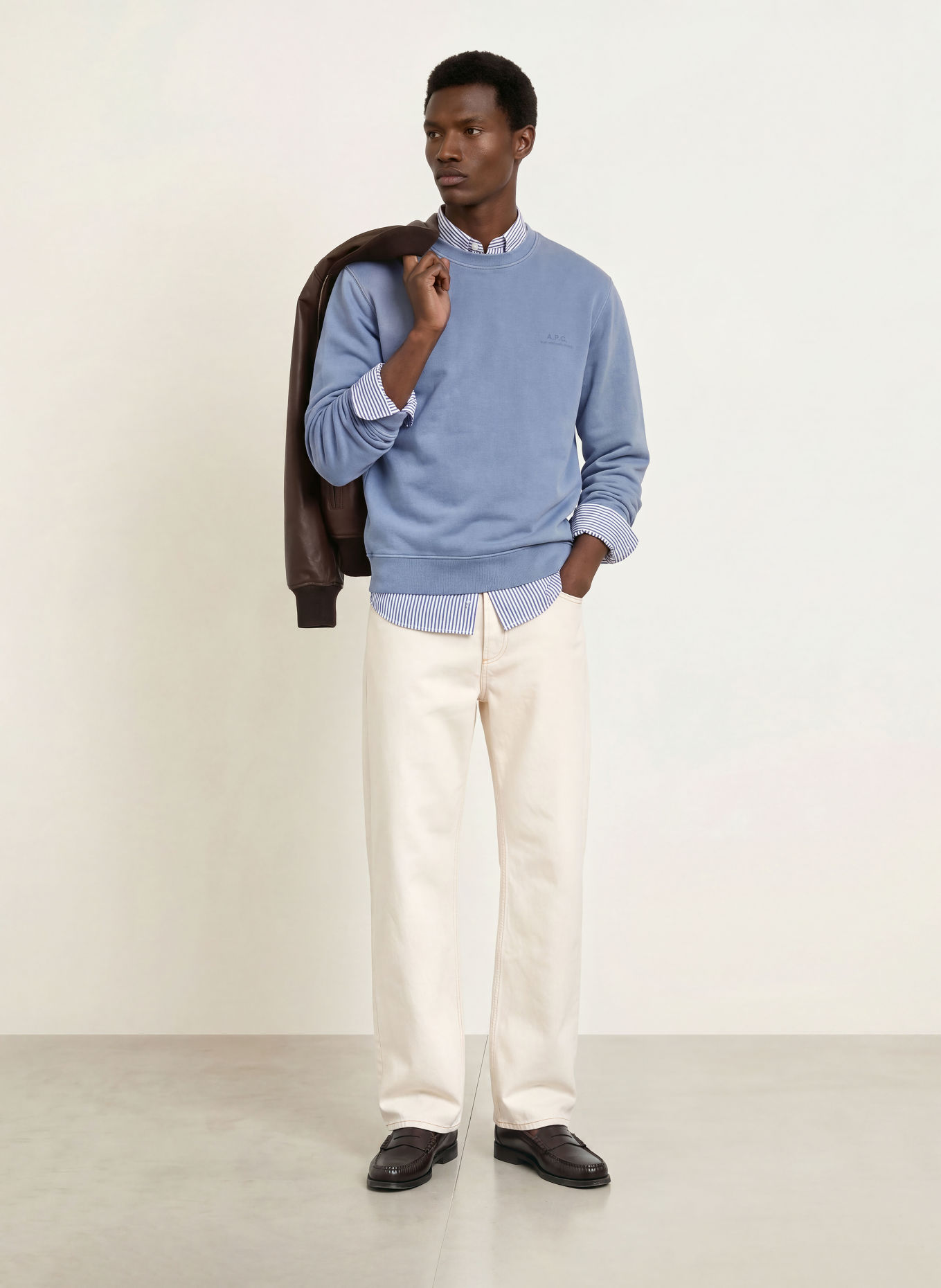 A.P.C. Sweatshirt FERNANDO: BLAUWGRIJS