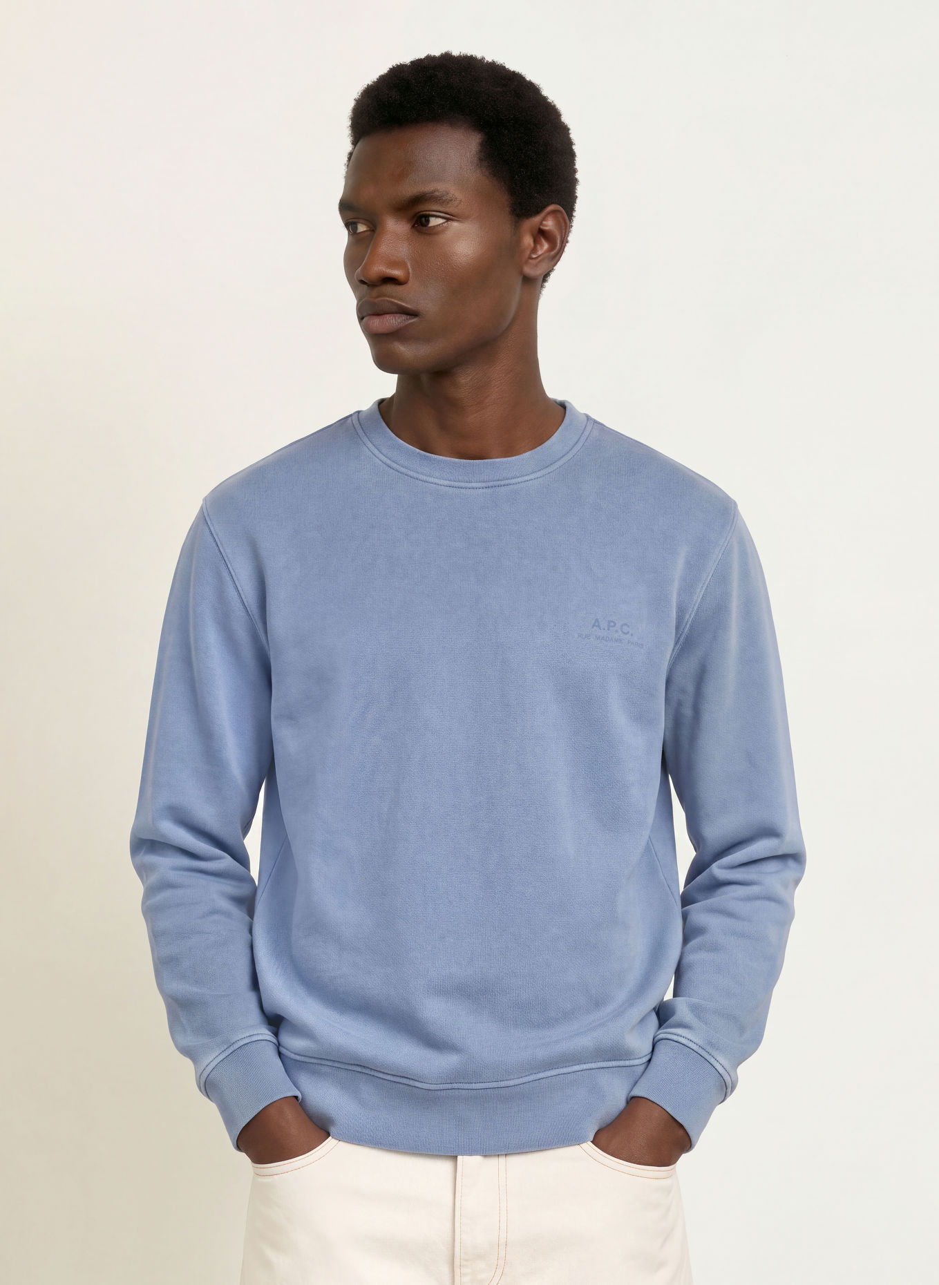 A.P.C. Sweatshirt FERNANDO: BLAUWGRIJS