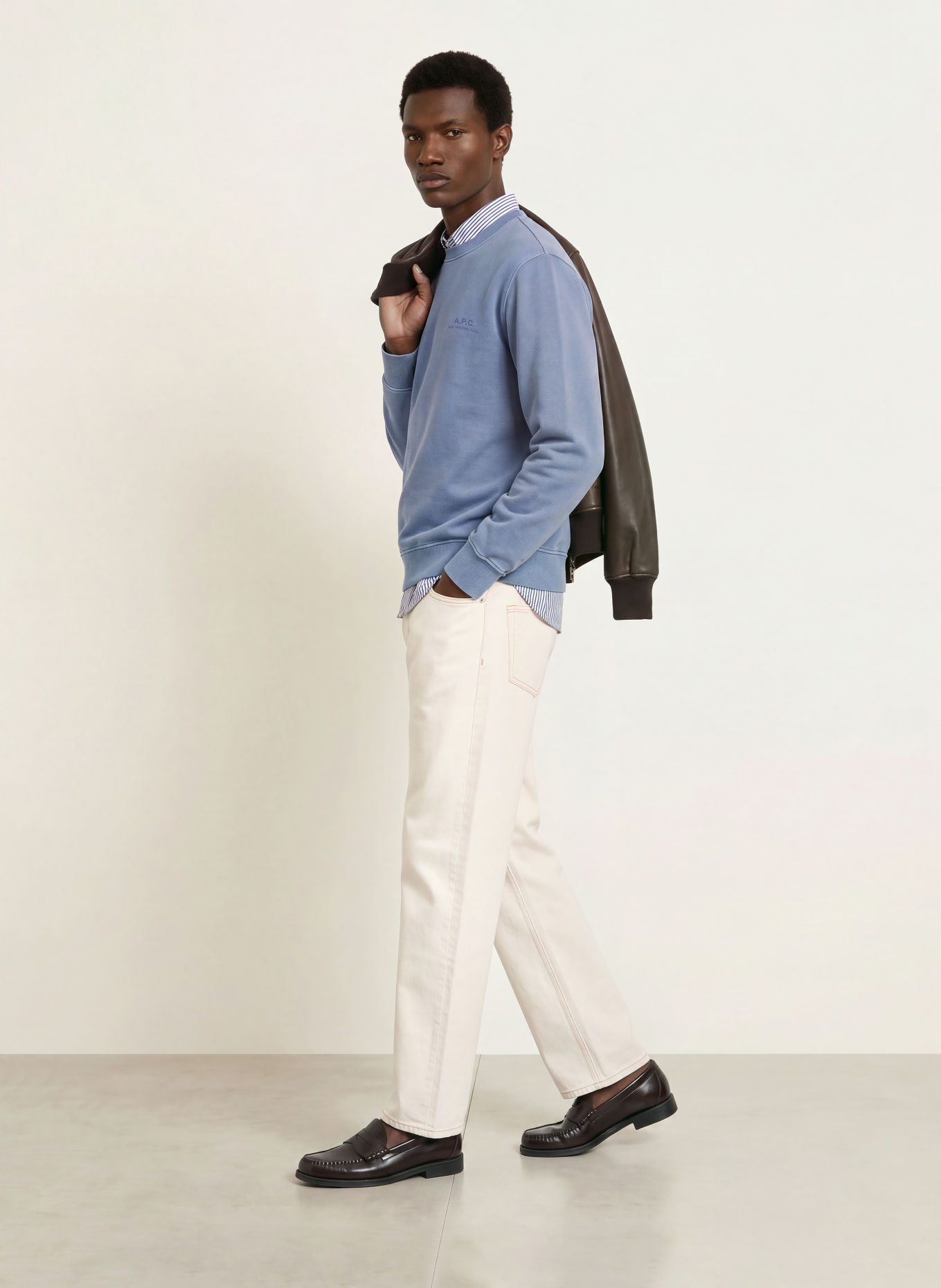A.P.C. Sweatshirt FERNANDO: BLAUWGRIJS