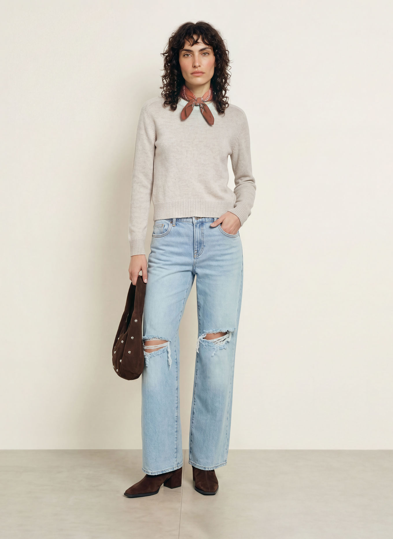 KUJTEN Cashmere-Pullover CAROLINE: GRAU