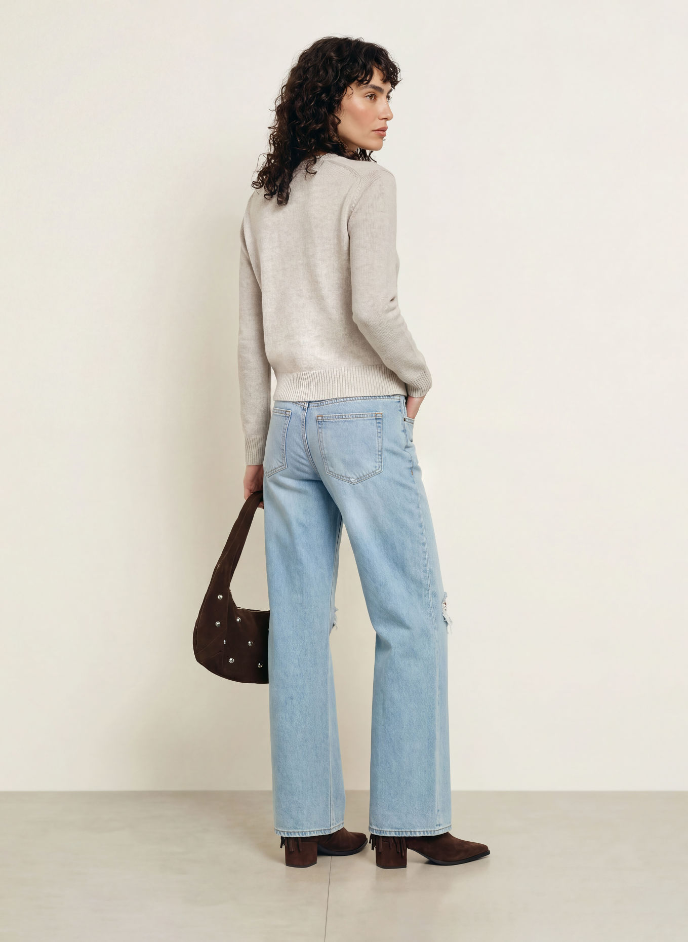 KUJTEN Cashmere-Pullover CAROLINE: GRAU