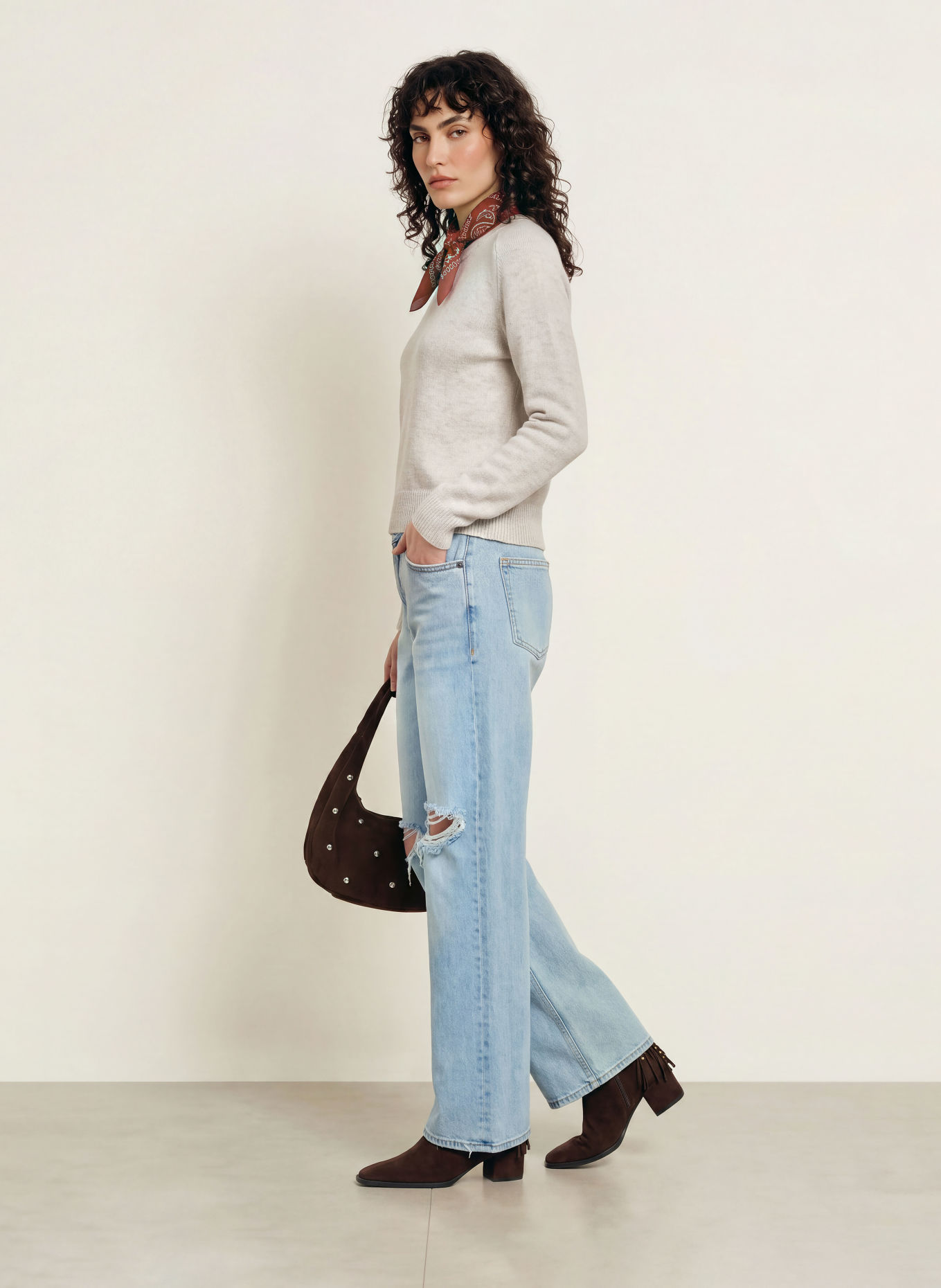 KUJTEN Cashmere-Pullover CAROLINE: GRAU