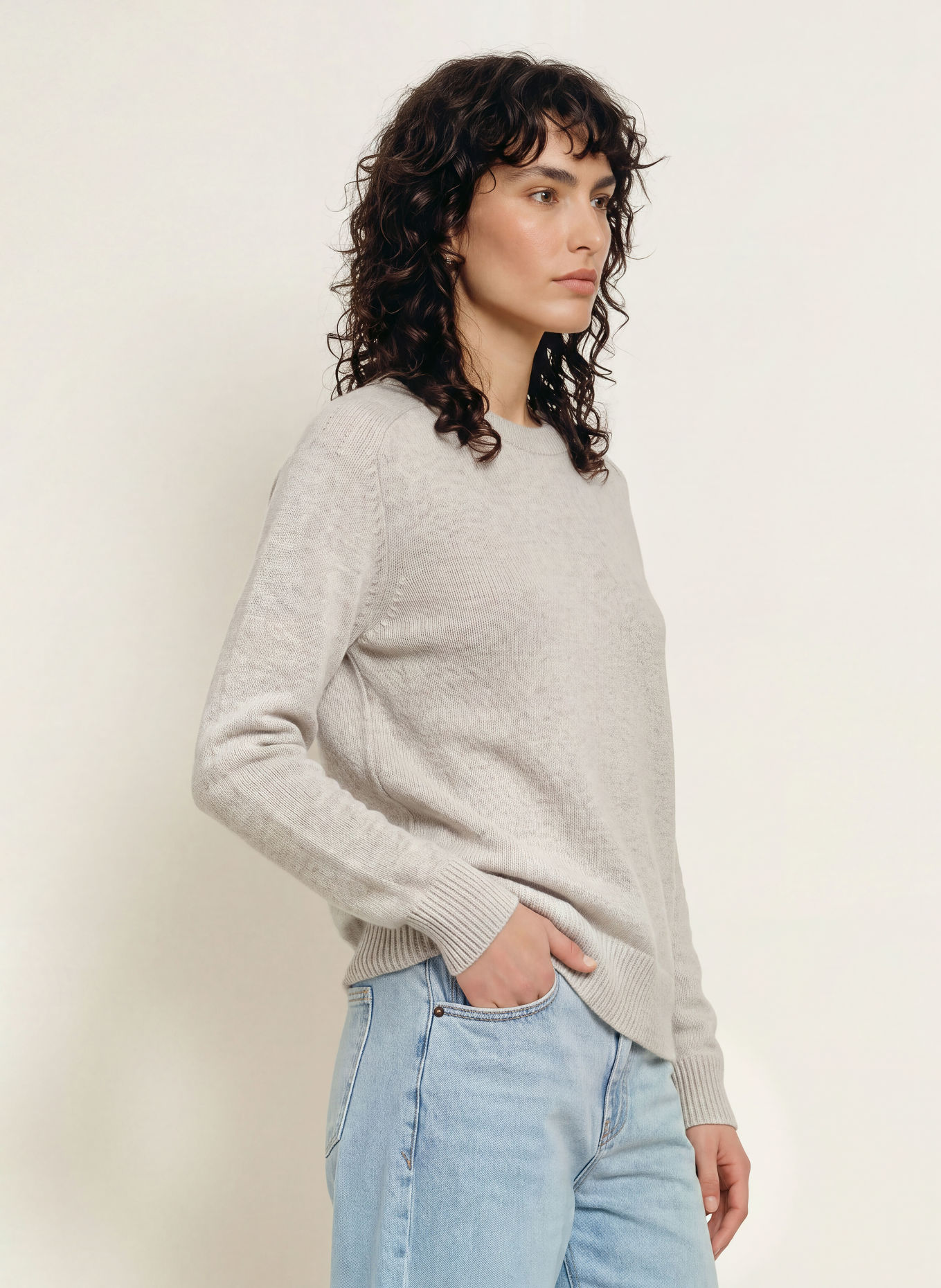 KUJTEN Cashmere-Pullover CAROLINE: GRAU