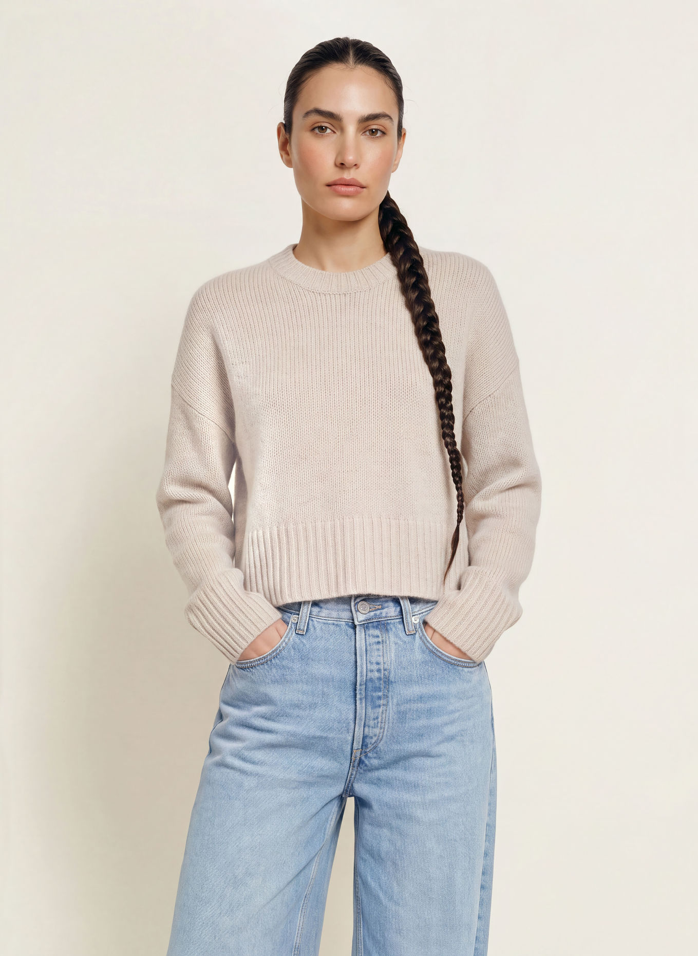 KUJTEN Kasjmiertrui PAULY: BEIGE